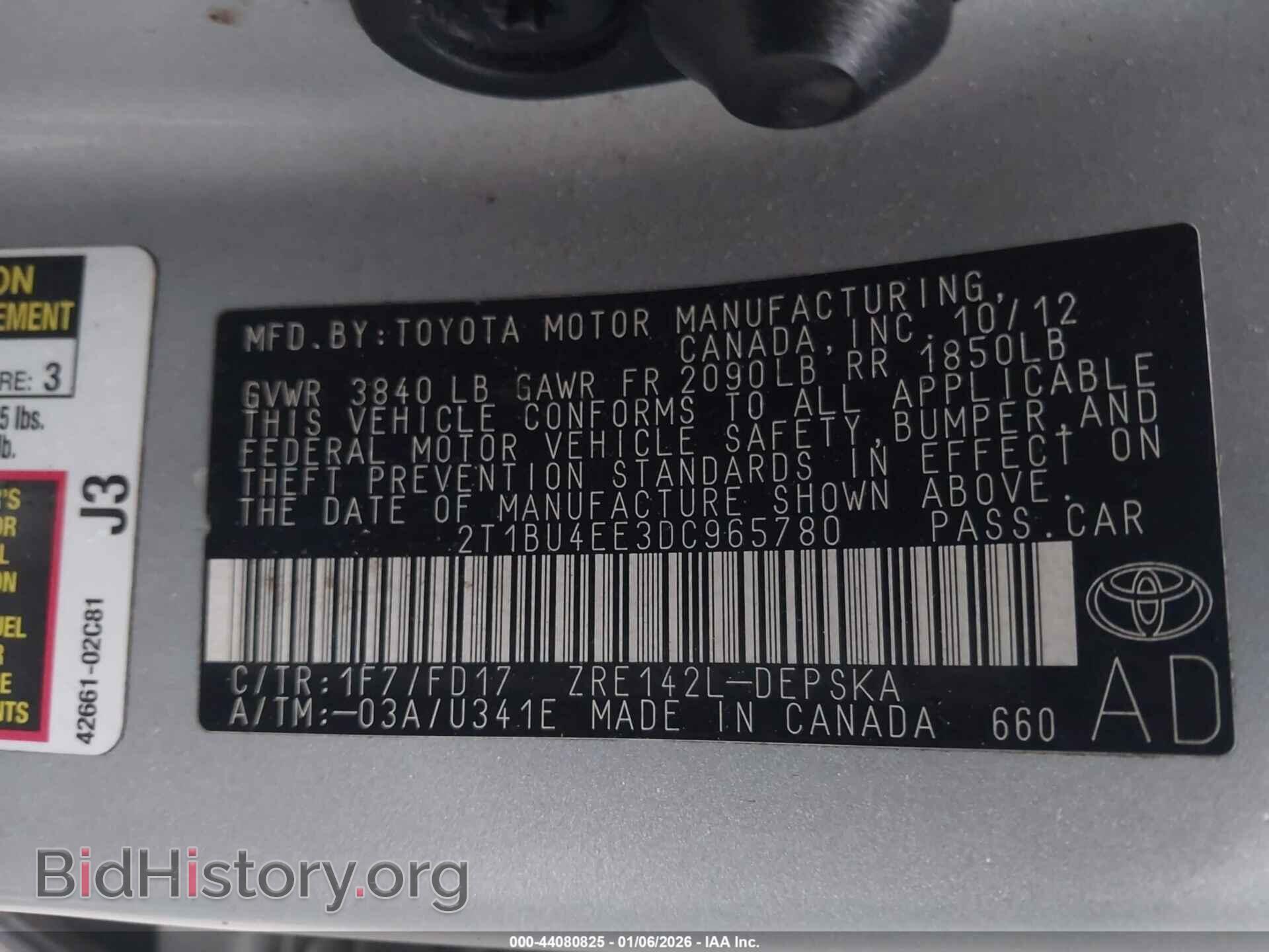 2013 TOYOTA COROLLA - VIN: 2T1BU4EE3DC965780 - Фото 9