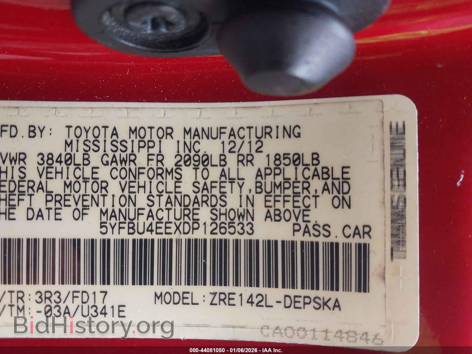 2013 TOYOTA COROLLA - VIN: 5YFBU4EEXDP126533 - Photo 9