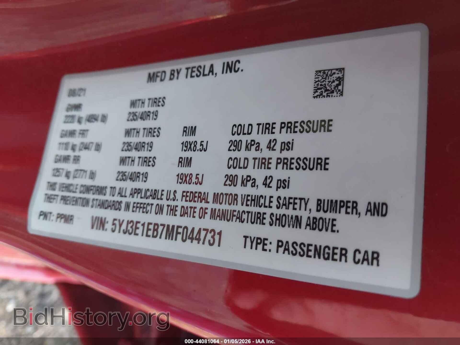 2021 TESLA MODEL 3 - VIN: 5YJ3E1EB7MF044731 - Photo 9