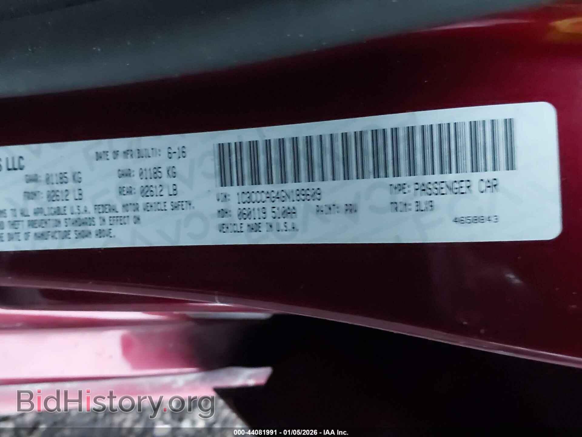 2016 CHRYSLER 200 - VIN: 1C3CCCAG4GN189609 - Фото 9