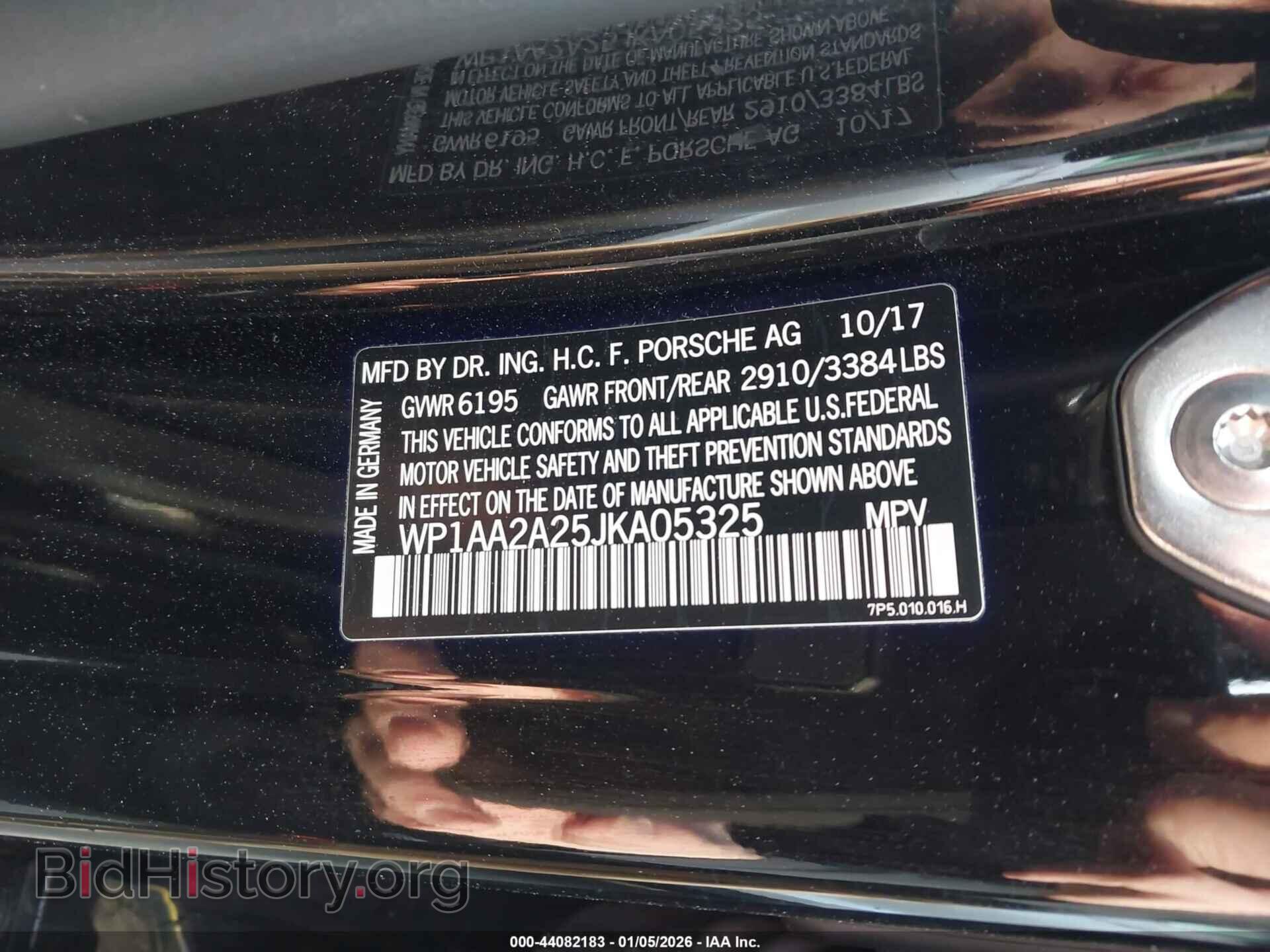 2018 PORSCHE CAYENNE - VIN: WP1AA2A25JKA05325 - Фото 9