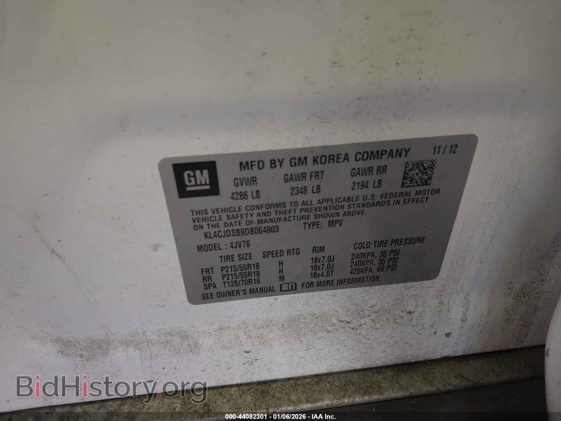 2013 BUICK ENCORE - VIN: KL4CJDSB9DB064803 - Фото 9