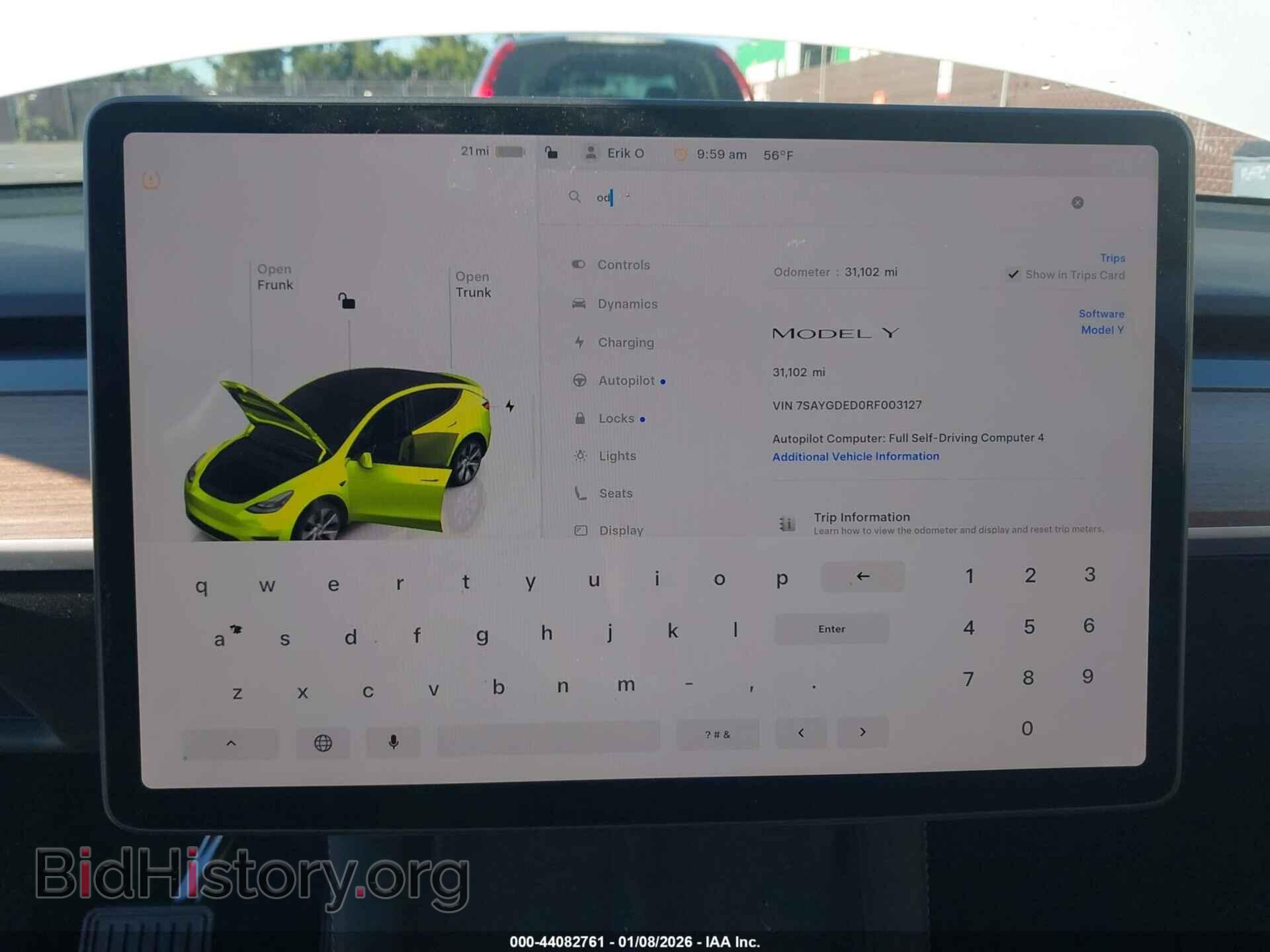 2024 TESLA MODEL Y - VIN: 7SAYGDED0RF003127 - Фото 7