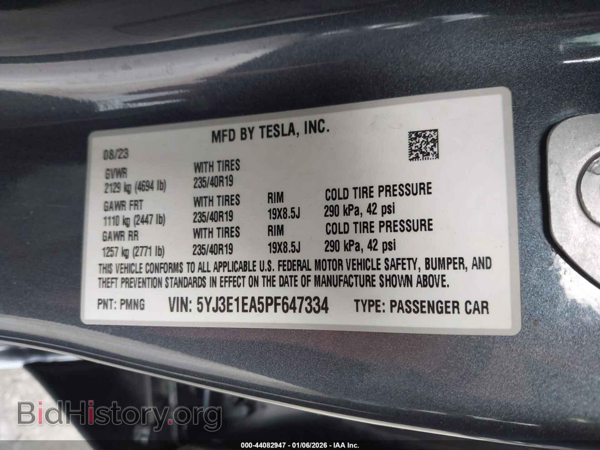 2023 TESLA MODEL 3 - VIN: 5YJ3E1EA5PF647334 - Фото 9