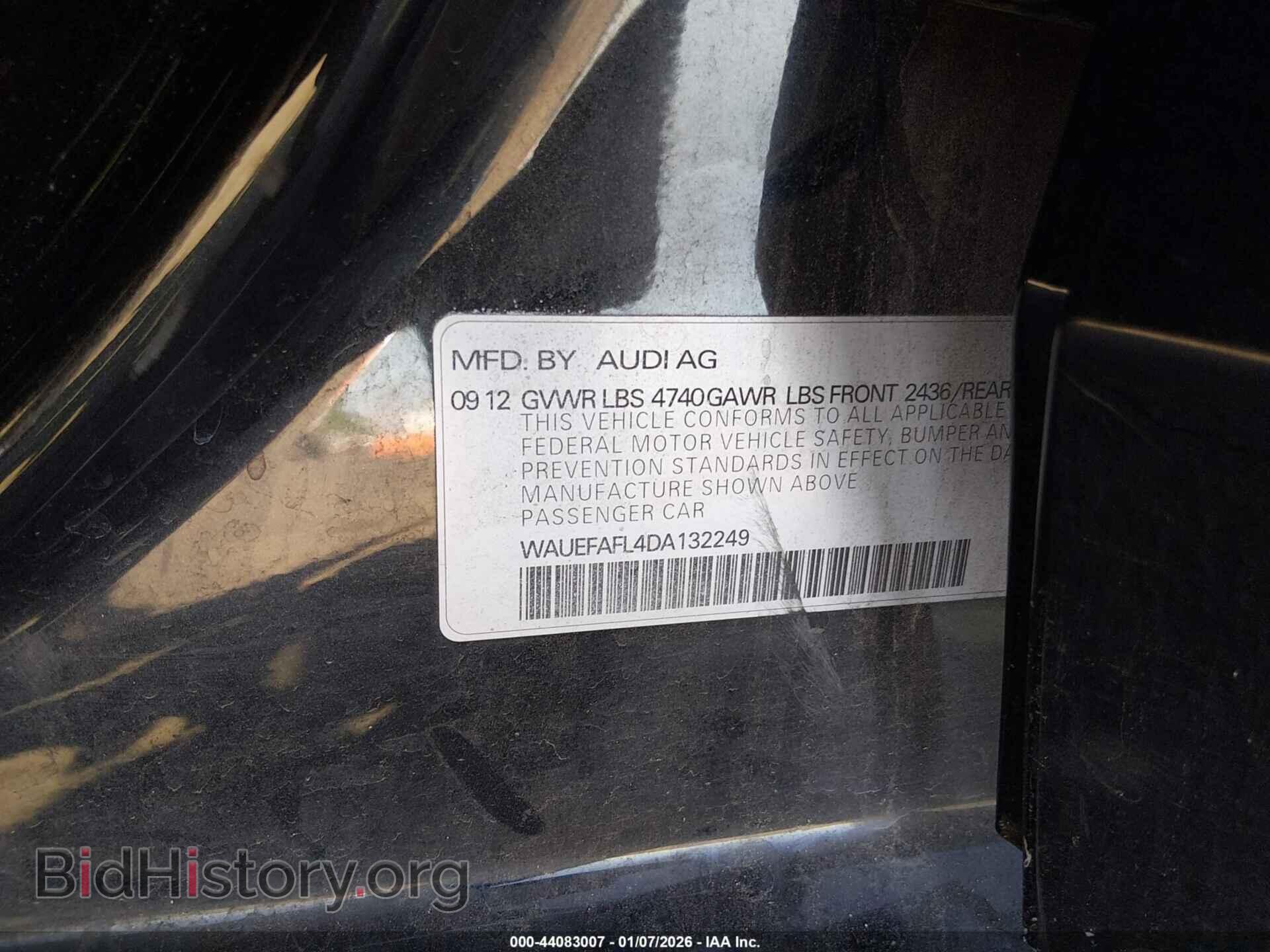 2013 AUDI A4 - VIN: WAUEFAFL4DA132249 - Photo 9