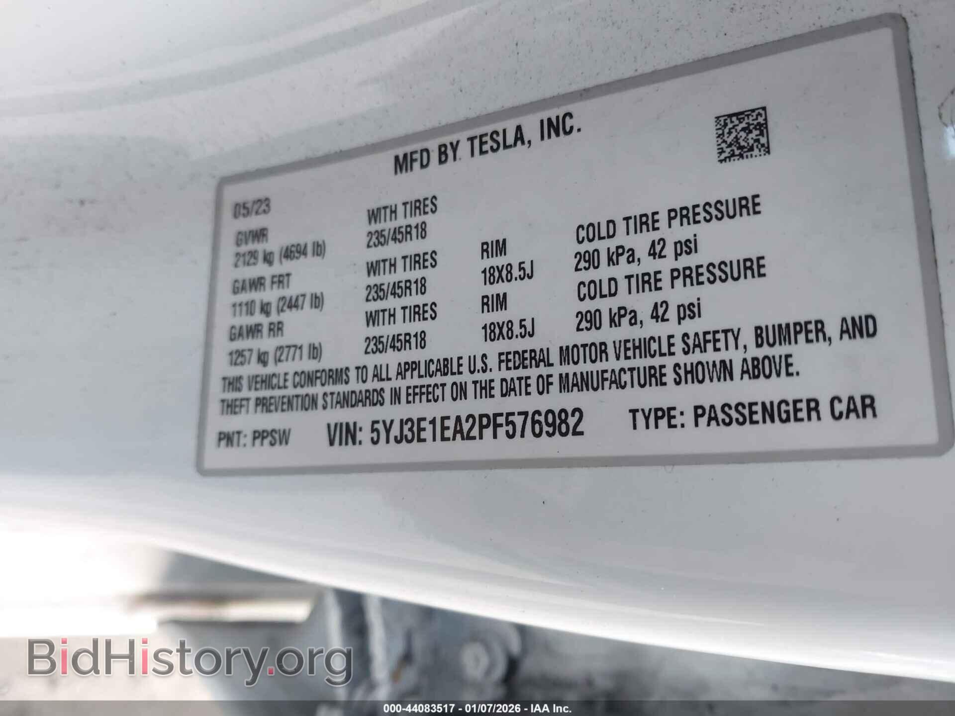 2023 TESLA MODEL 3 - VIN: 5YJ3E1EA2PF576982 - Фото 9