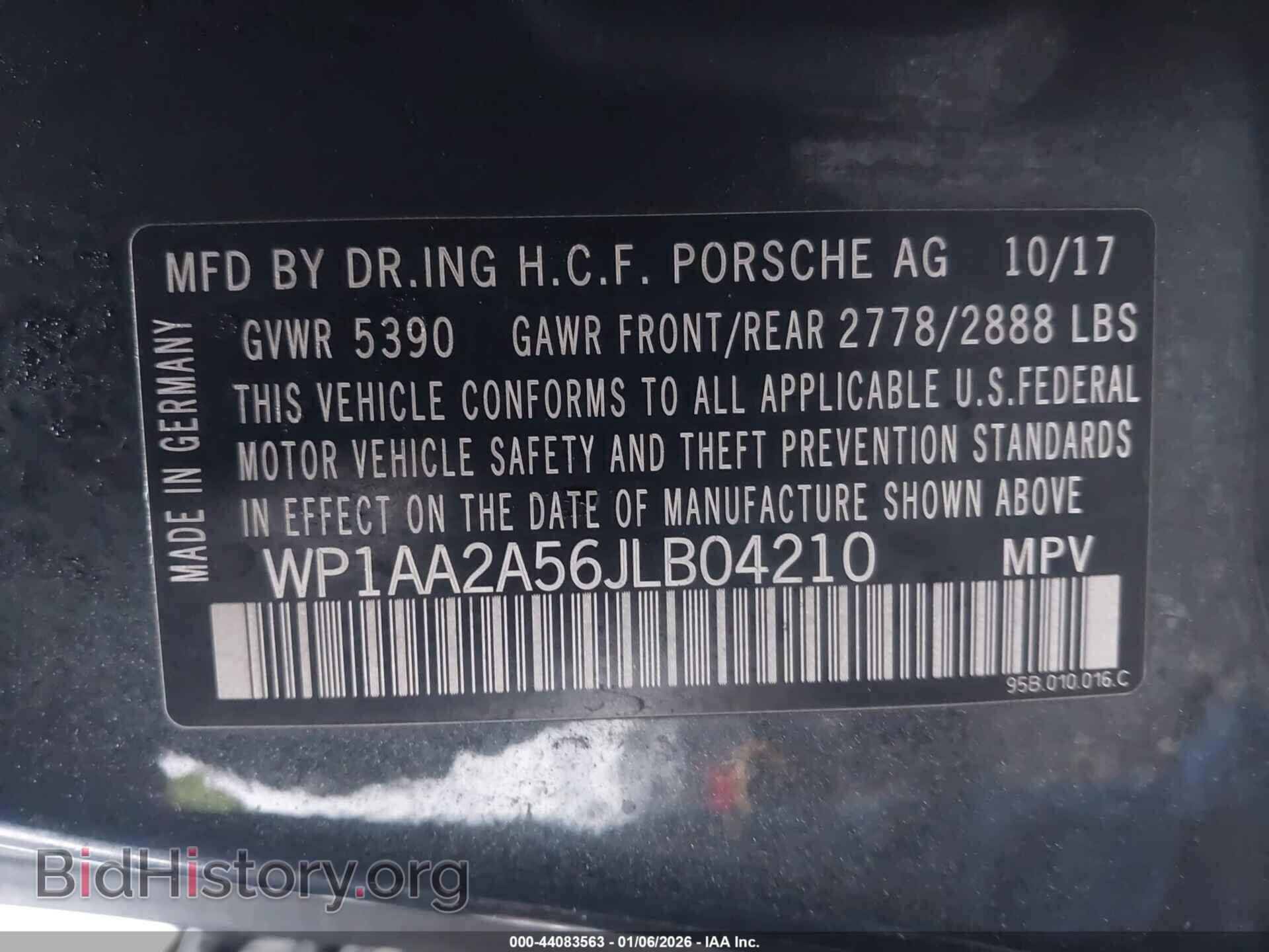 2018 PORSCHE MACAN - VIN: WP1AA2A56JLB04210 - Photo 9