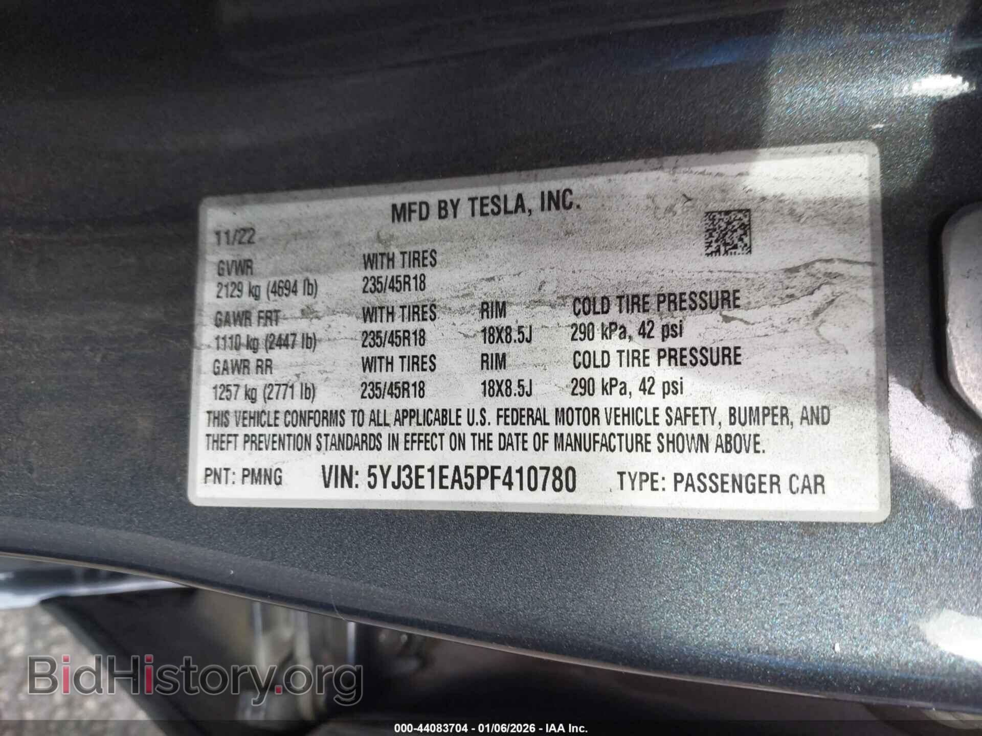2023 TESLA MODEL 3 - VIN: 5YJ3E1EA5PF410780 - Фото 9