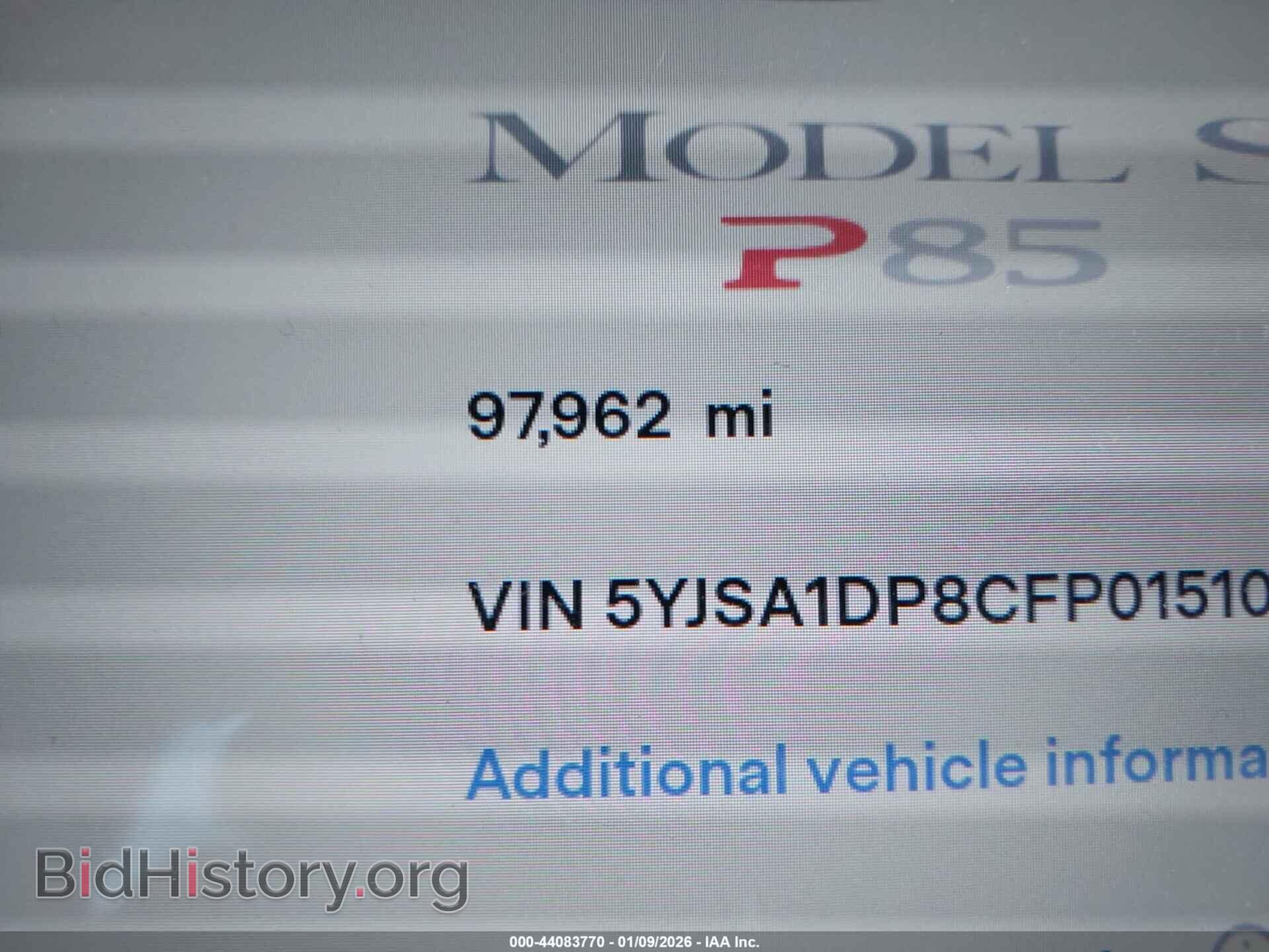 2012 TESLA MODEL S - VIN: 5YJSA1DP8CFP01510 - Photo 14