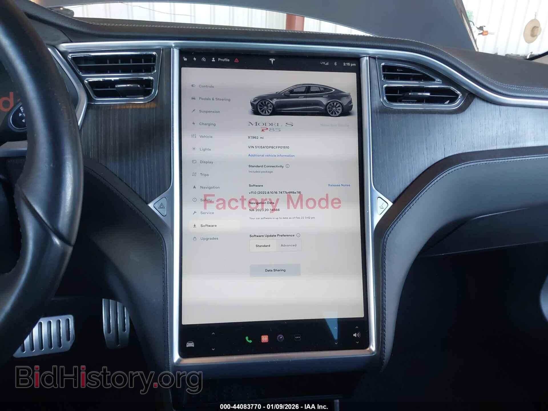 2012 TESLA MODEL S - VIN: 5YJSA1DP8CFP01510 - Photo 17