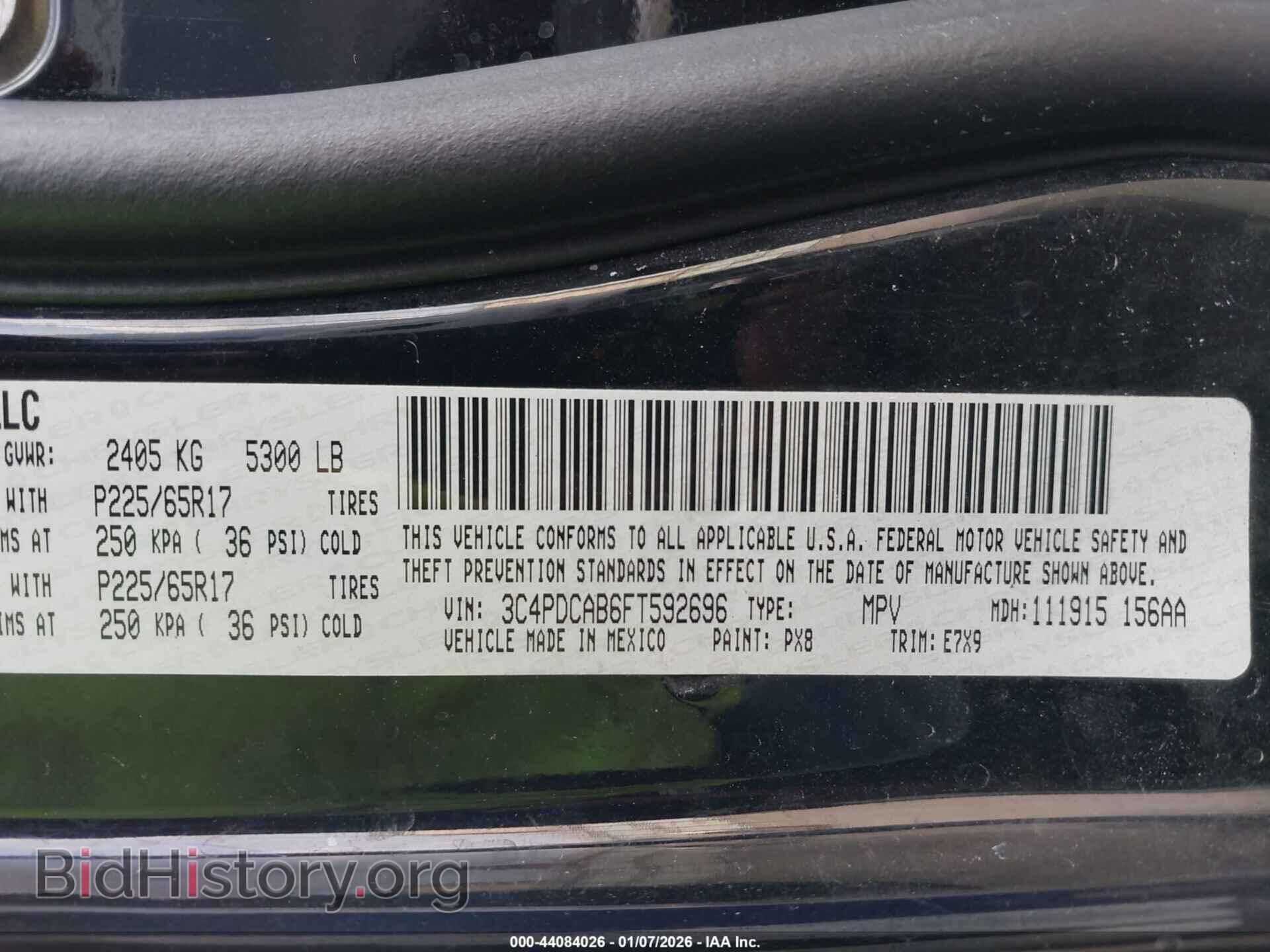 2015 DODGE JOURNEY - VIN: 3C4PDCAB6FT592696 - Фото 9