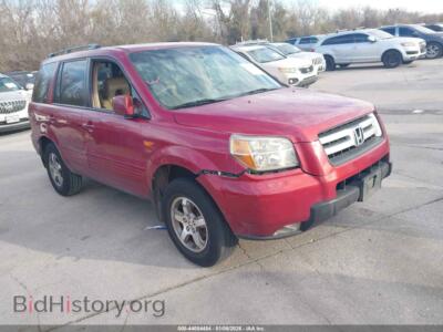 2006 Honda PILOT EX-L, red — VIN 5FNYF28516B033046, IAAI