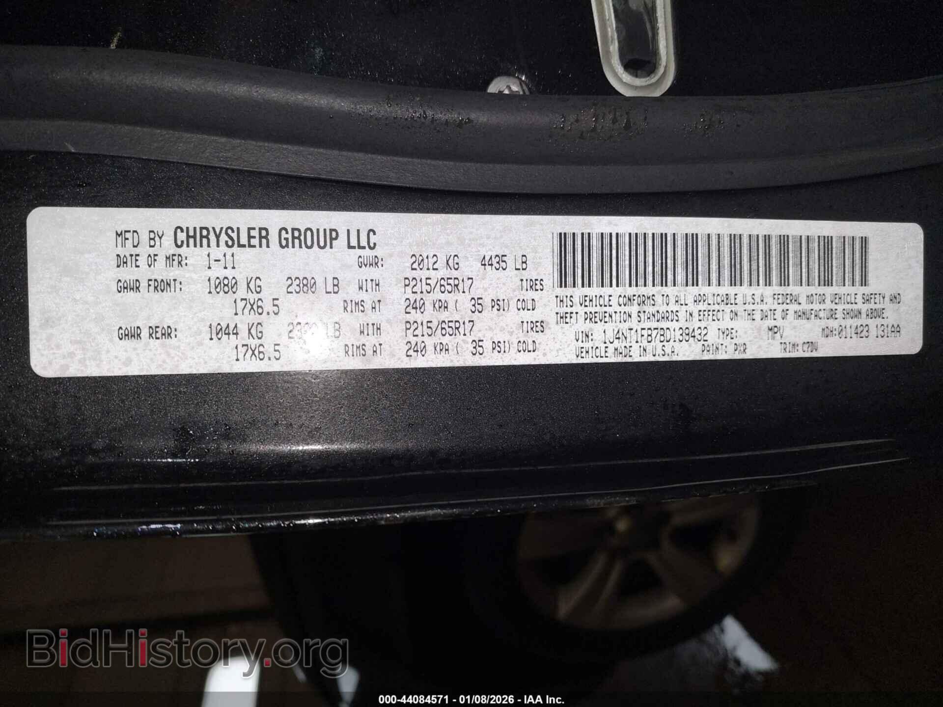 2011 JEEP COMPASS - VIN: 1J4NT1FB7BD139432 - Фото 9