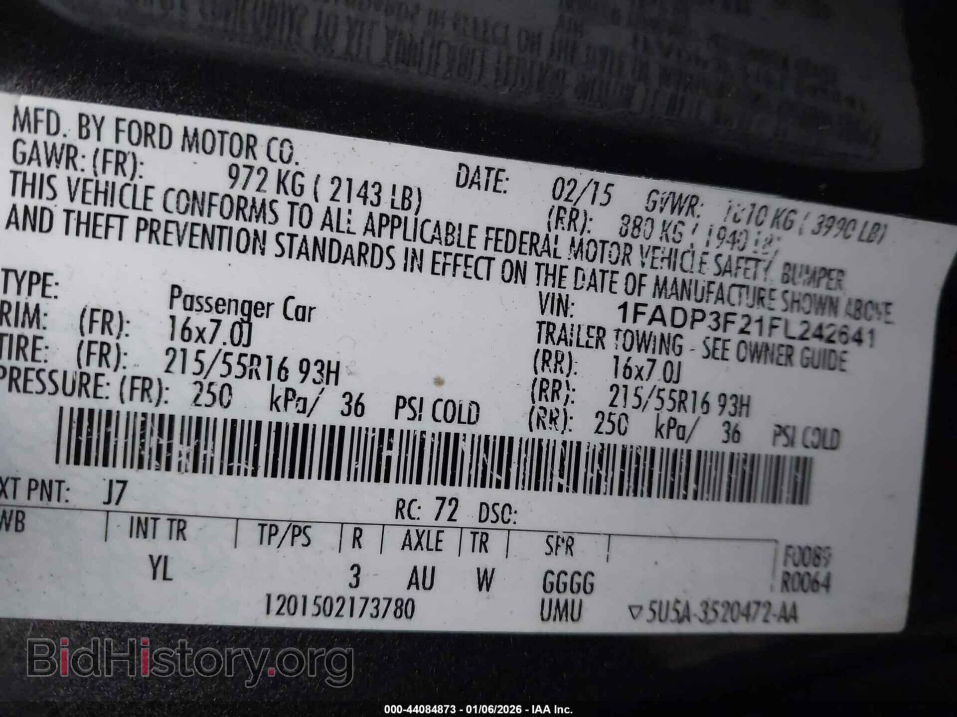 2015 FORD FOCUS - VIN: 1FADP3F21FL242641 - Photo 9