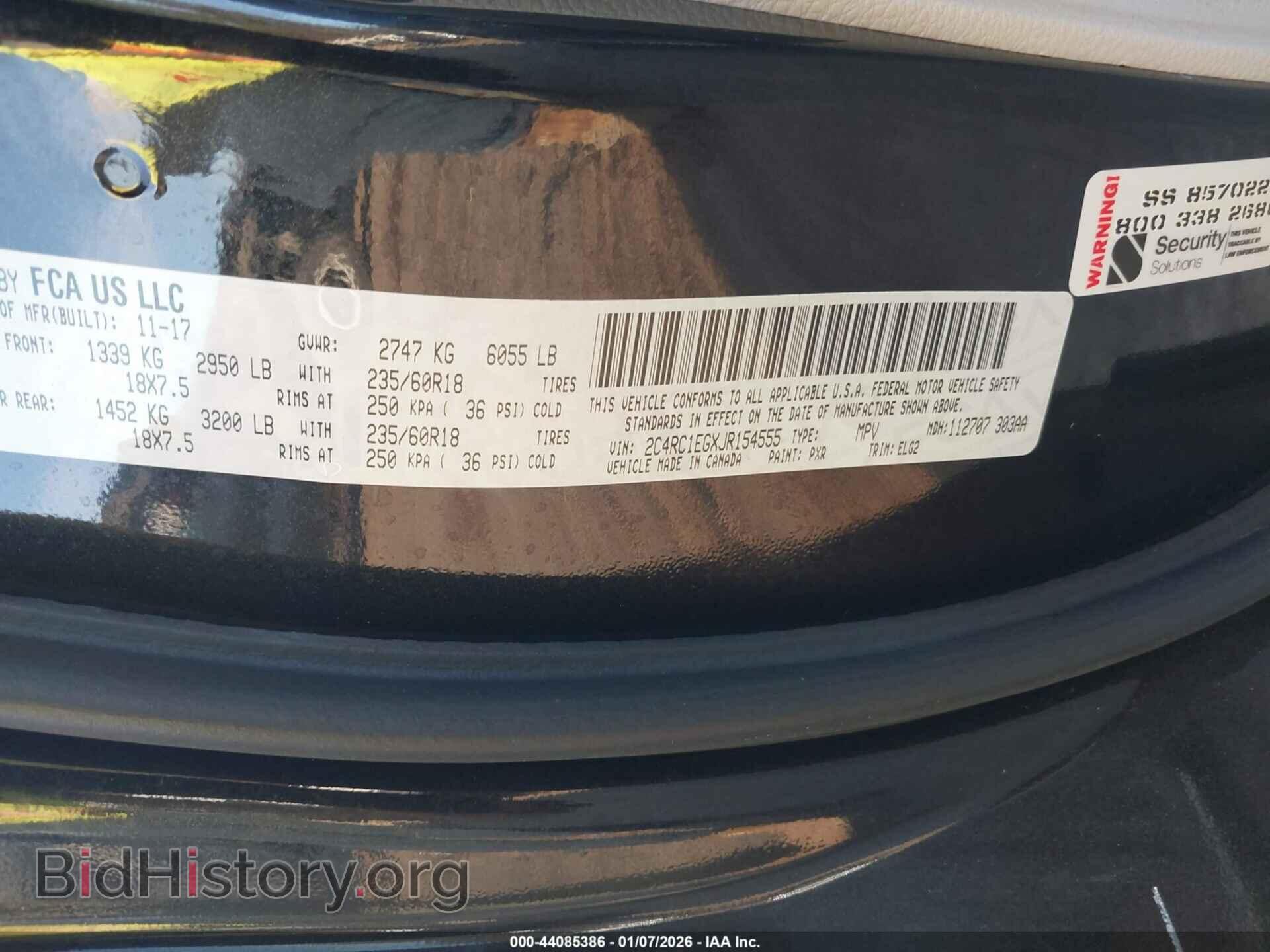 2018 CHRYSLER PACIFICA - VIN: 2C4RC1EGXJR154555 - Фото 9