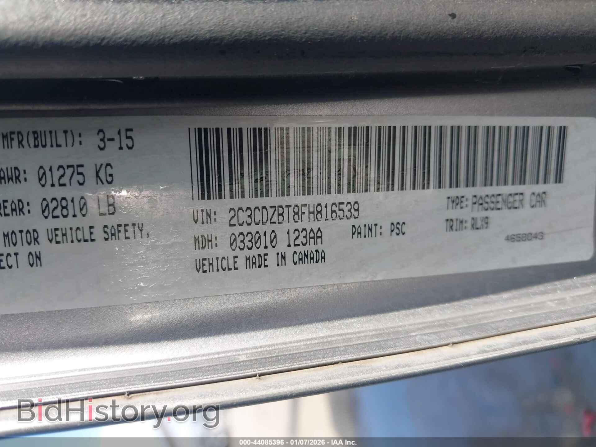 2015 DODGE CHALLENGER - VIN: 2C3CDZBT8FH816539 - Photo 9