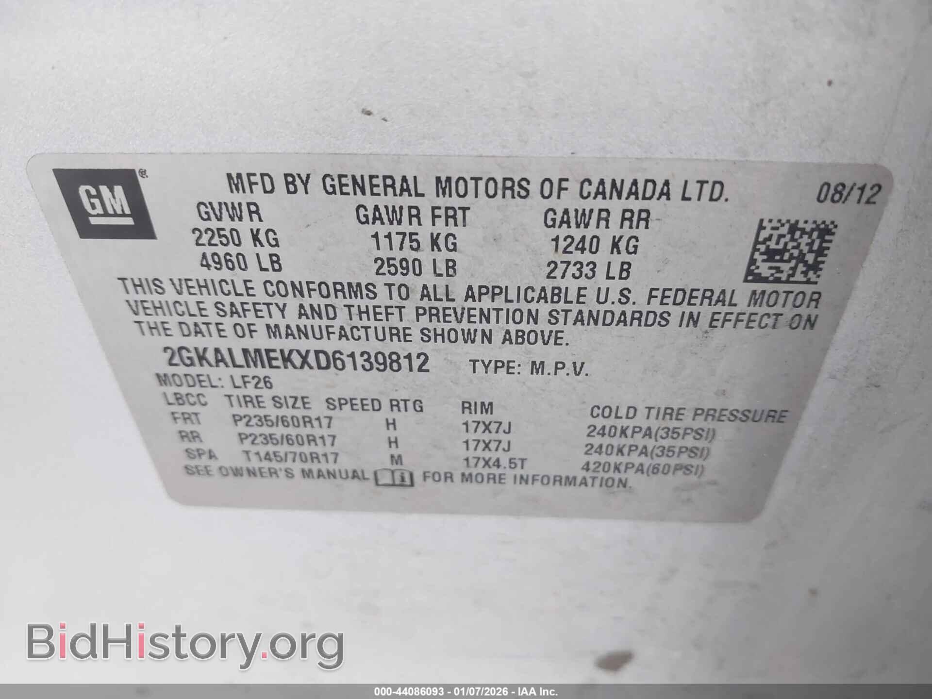 2013 GMC TERRAIN - VIN: 2GKALMEKXD6139812 - Photo 9