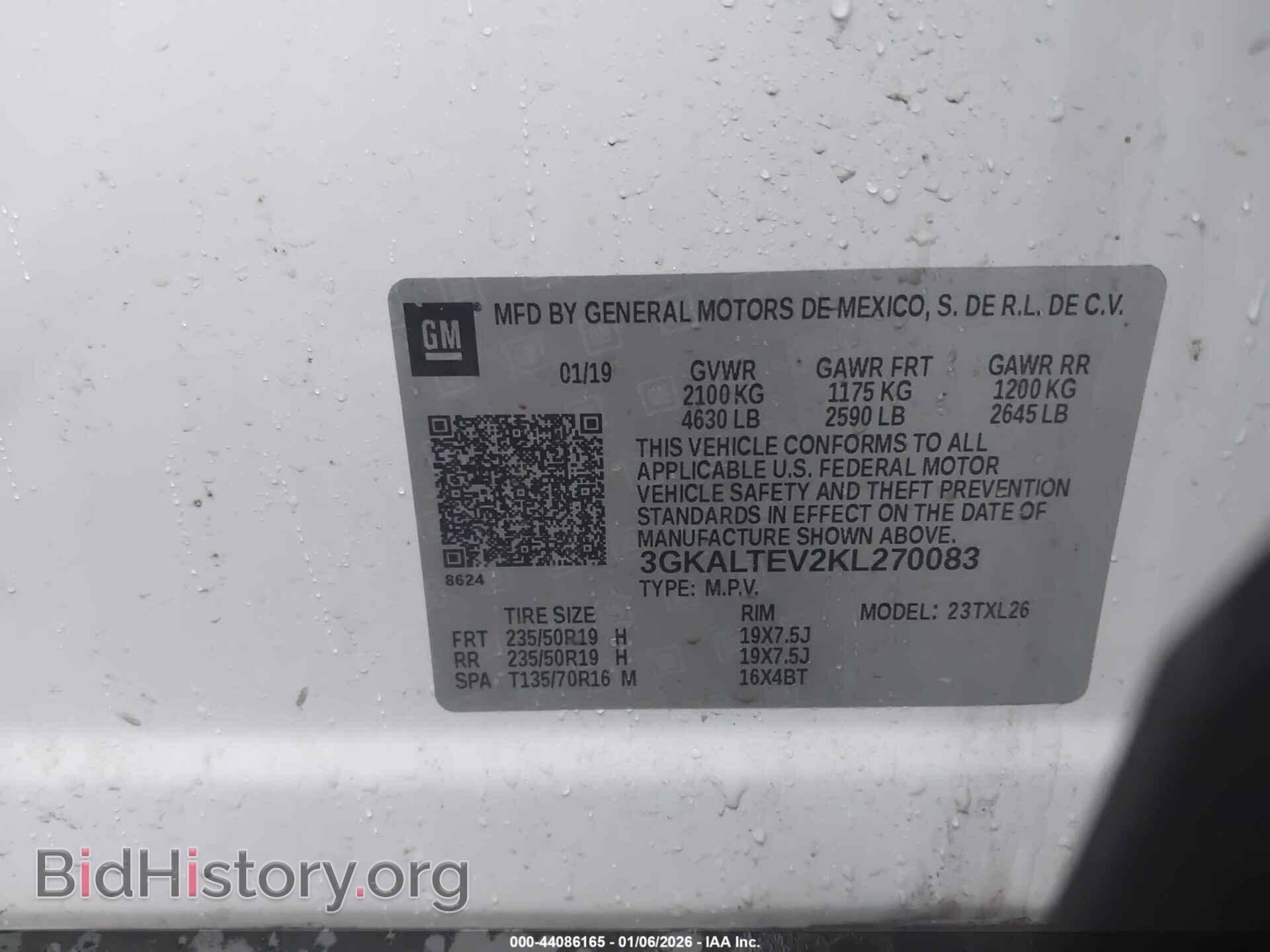 2019 GMC TERRAIN - VIN: 3GKALTEV2KL270083 - Фото 9