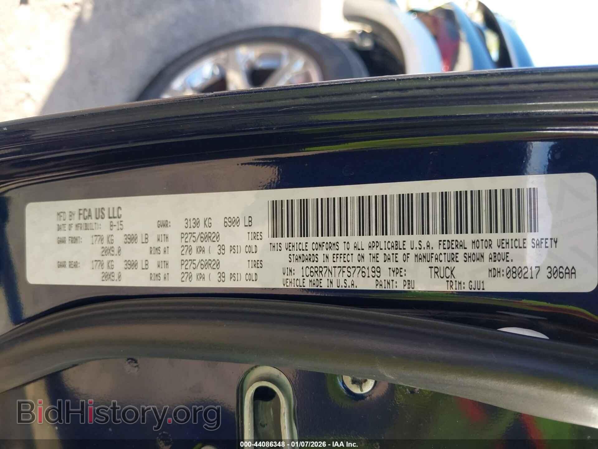 2015 RAM 1500 - VIN: 1C6RR7NT7FS776199 - Фото 9
