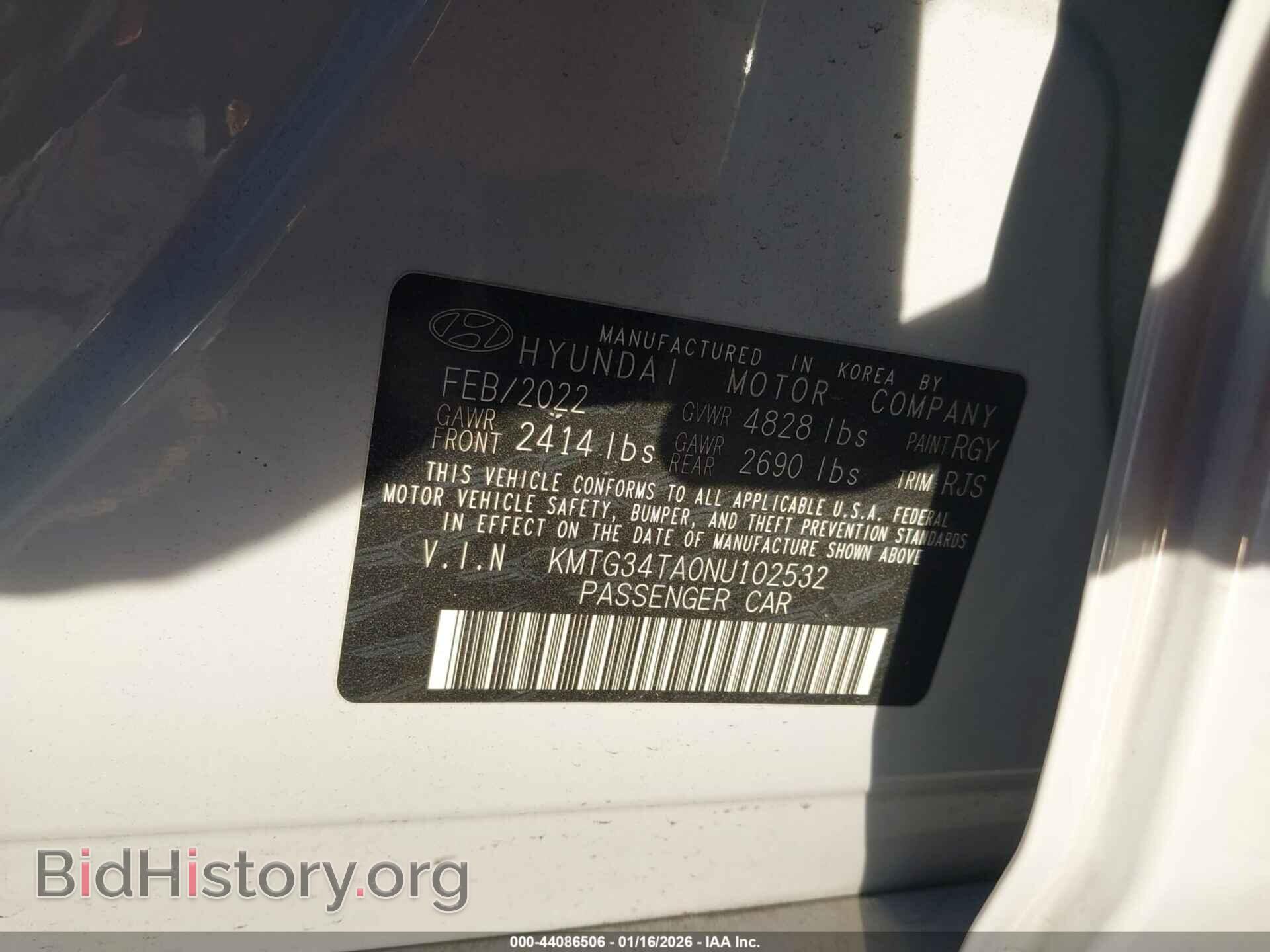 2022 GENESIS G70 - VIN: KMTG34TA0NU102532 - Фото 9