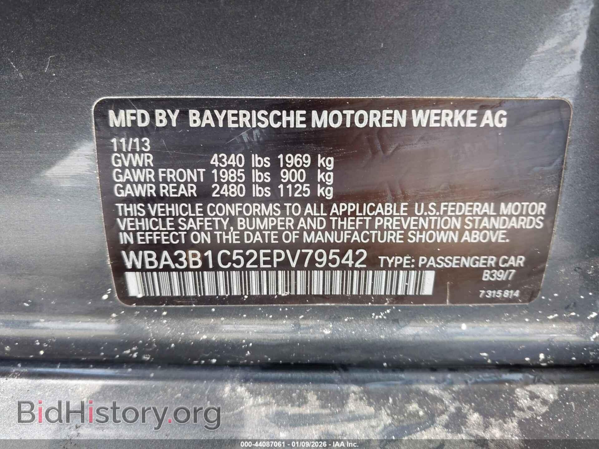 2014 BMW 320I - VIN: WBA3B1C52EPV79542 - Фото 9