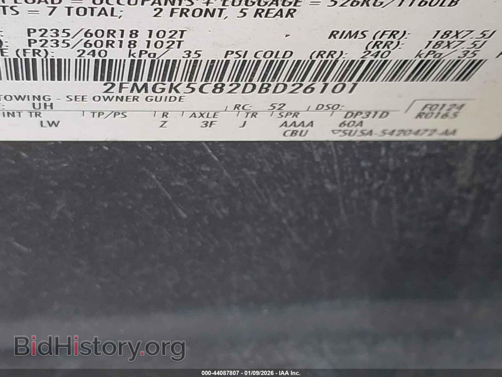 2013 FORD FLEX - VIN: 2FMGK5C82DBD26101 - Фото 9