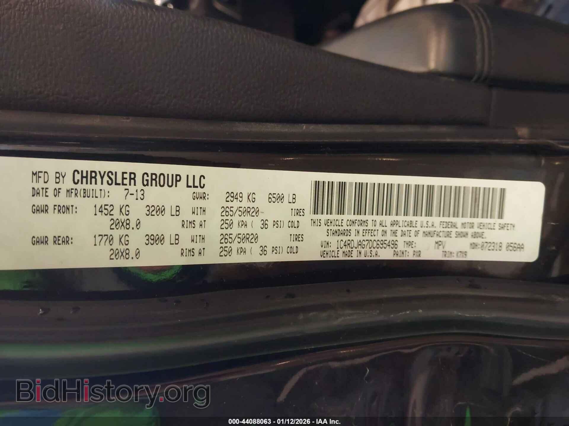 2013 DODGE DURANGO - VIN: 1C4RDJAG7DC695496 - Photo 9