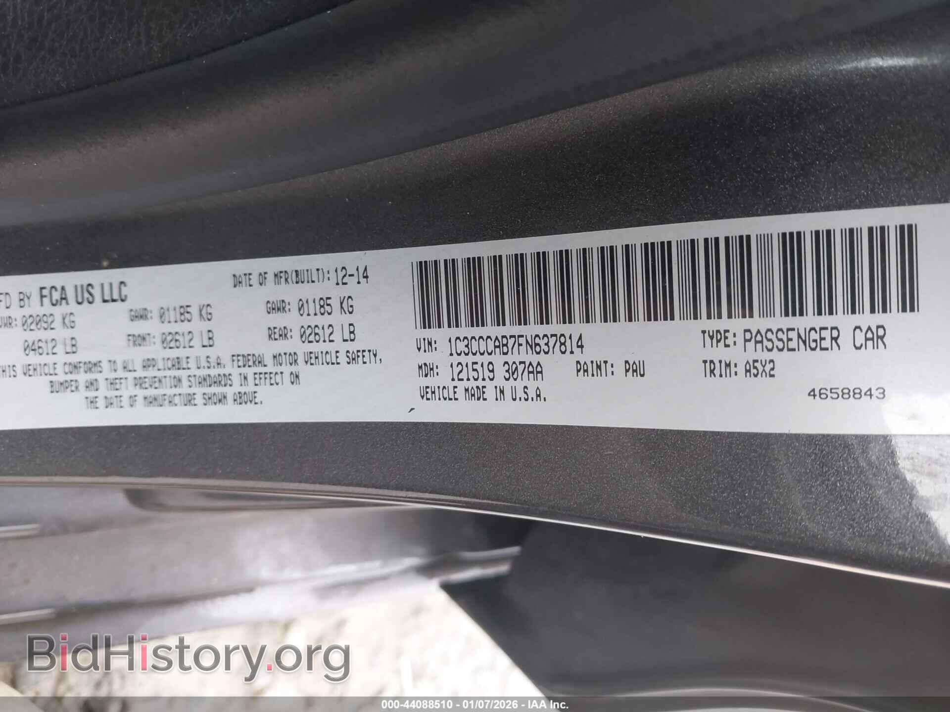 2015 CHRYSLER 200 - VIN: 1C3CCCAB7FN637814 - Фото 9