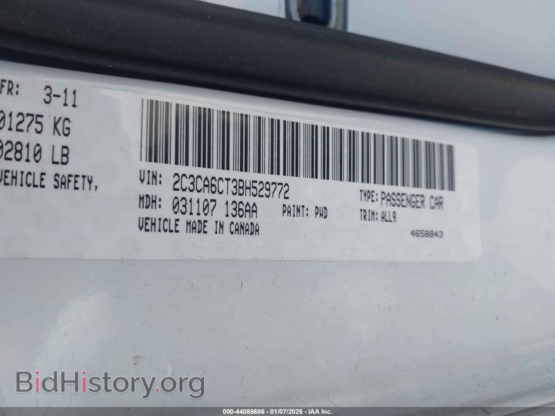 2011 CHRYSLER 300C - VIN: 2C3CA6CT3BH529772 - Фото 9