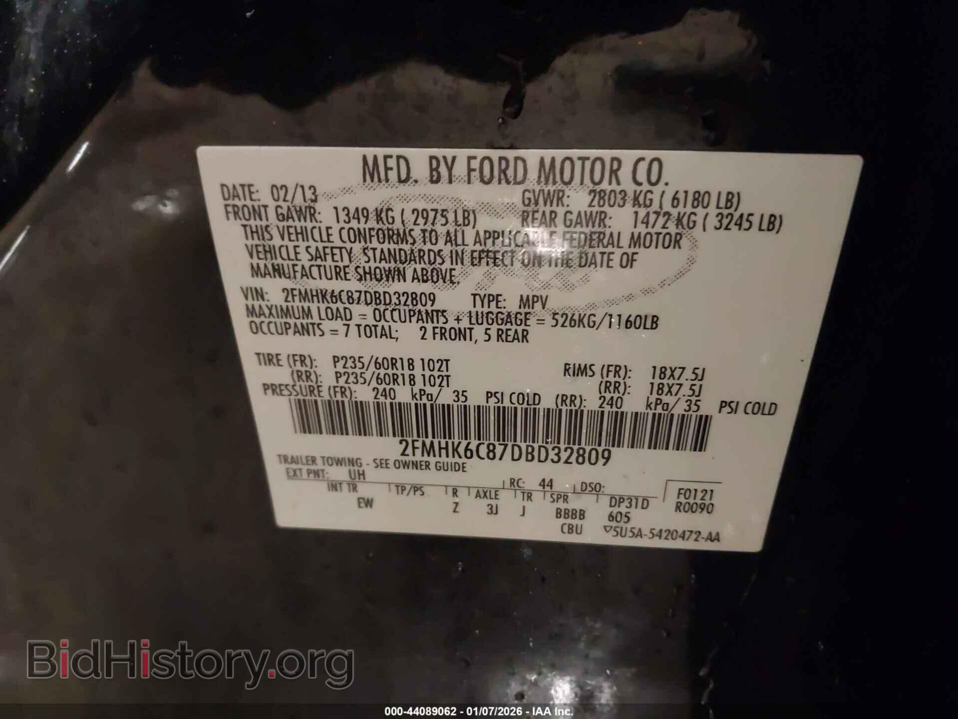 2013 FORD FLEX - VIN: 2FMHK6C87DBD32809 - Photo 9