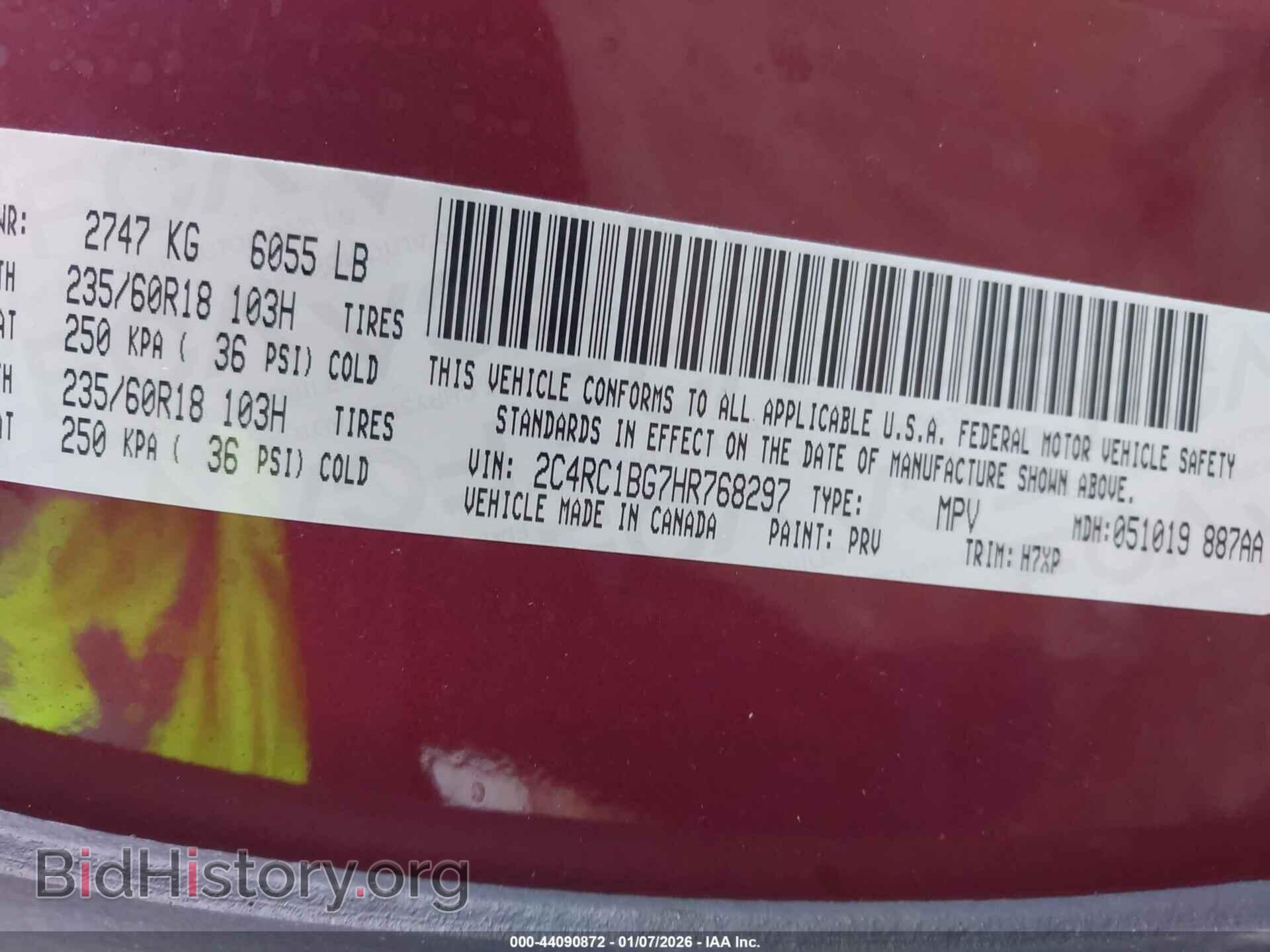 2017 CHRYSLER PACIFICA - VIN: 2C4RC1BG7HR768297 - Photo 9