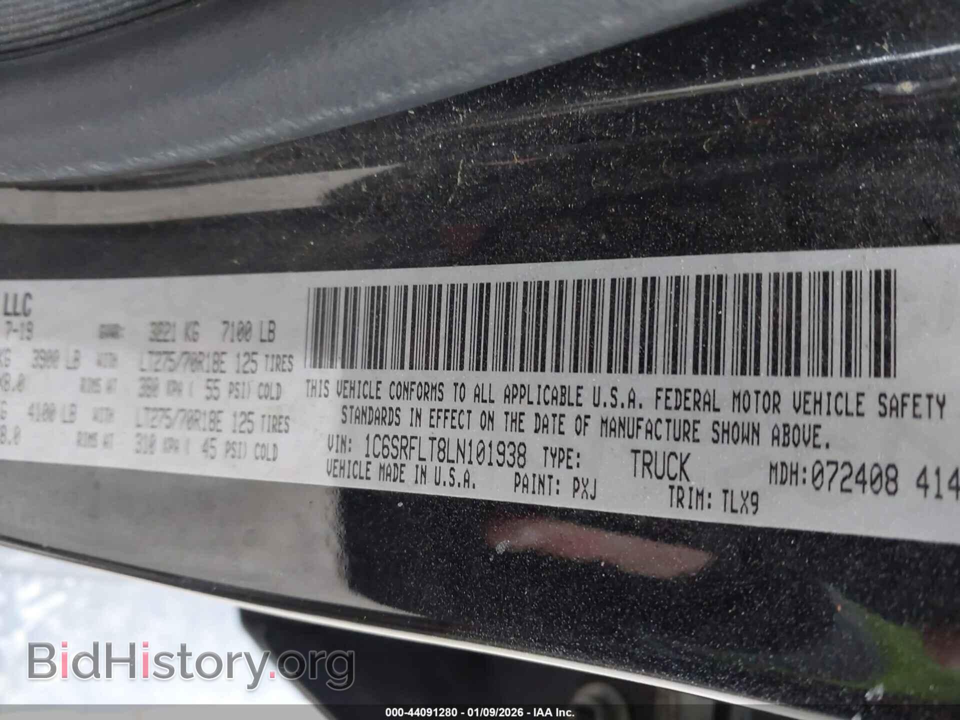 2020 RAM 1500 - VIN: 1C6SRFLT8LN101938 - Фото 9