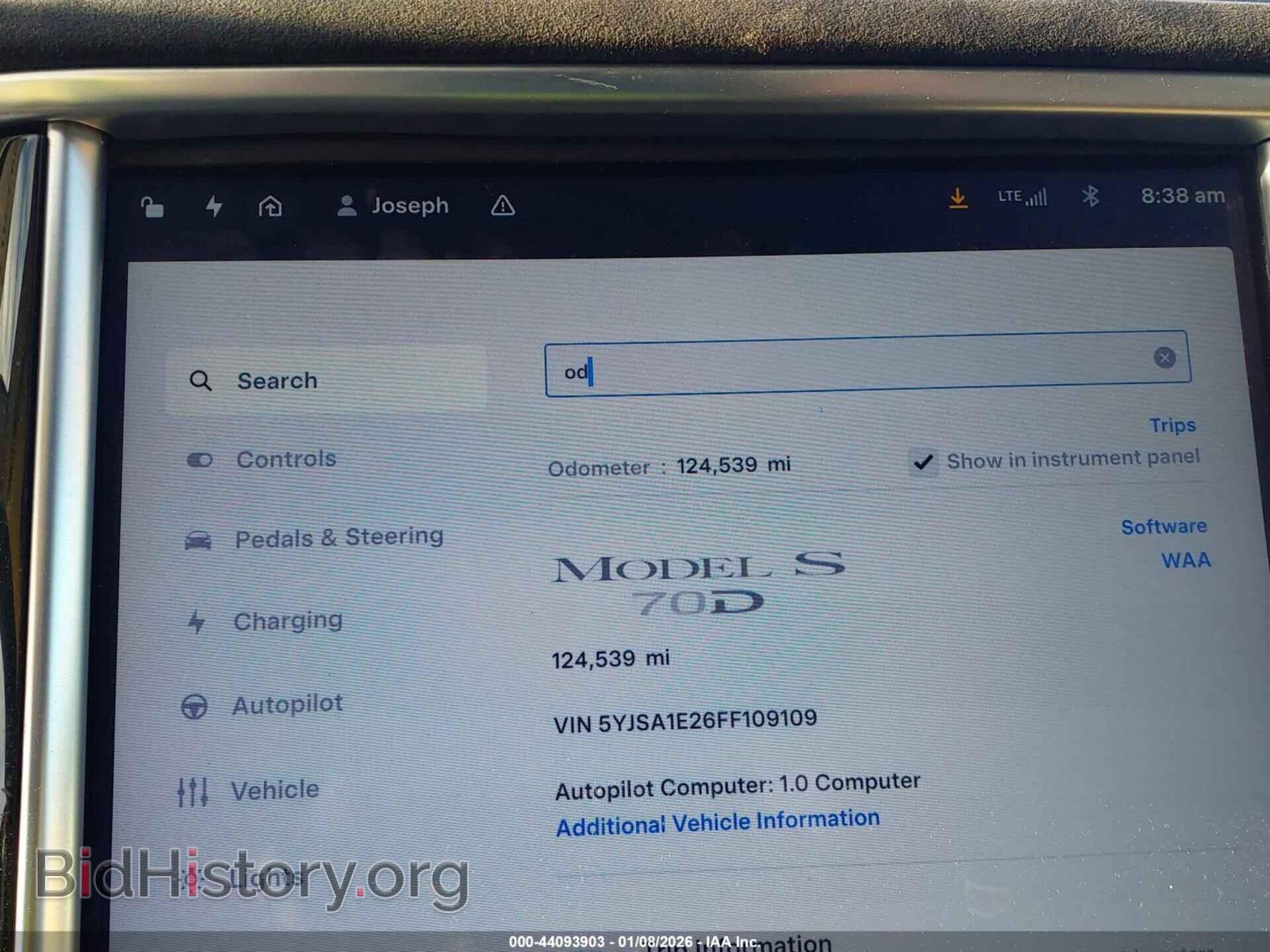 2015 TESLA MODEL S - VIN: 5YJSA1E26FF109109 - Photo 14