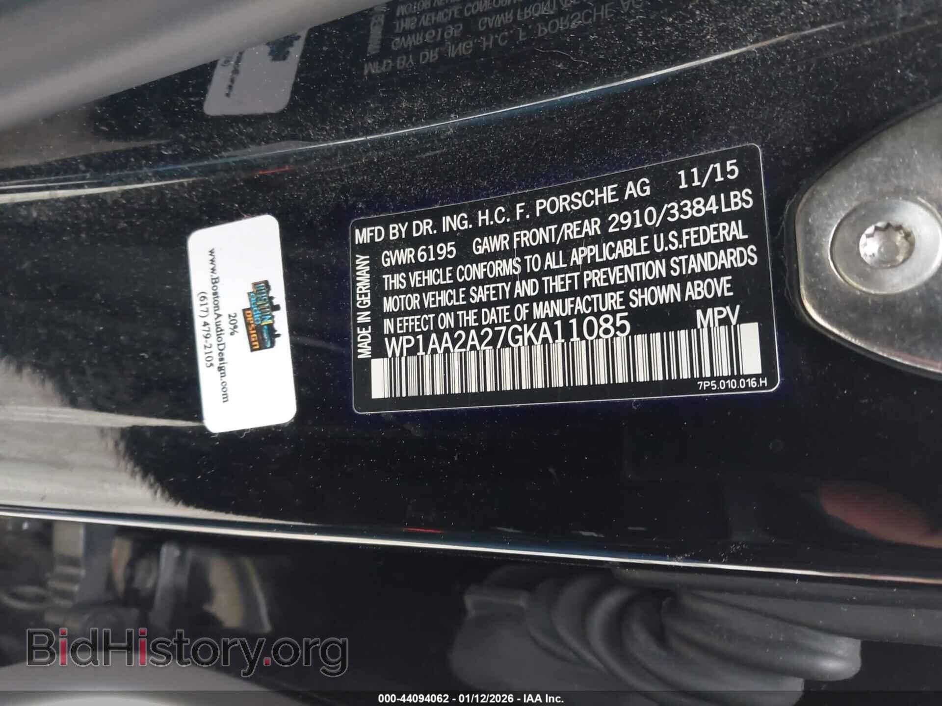 2016 PORSCHE CAYENNE - VIN: WP1AA2A27GKA11085 - Фото 9