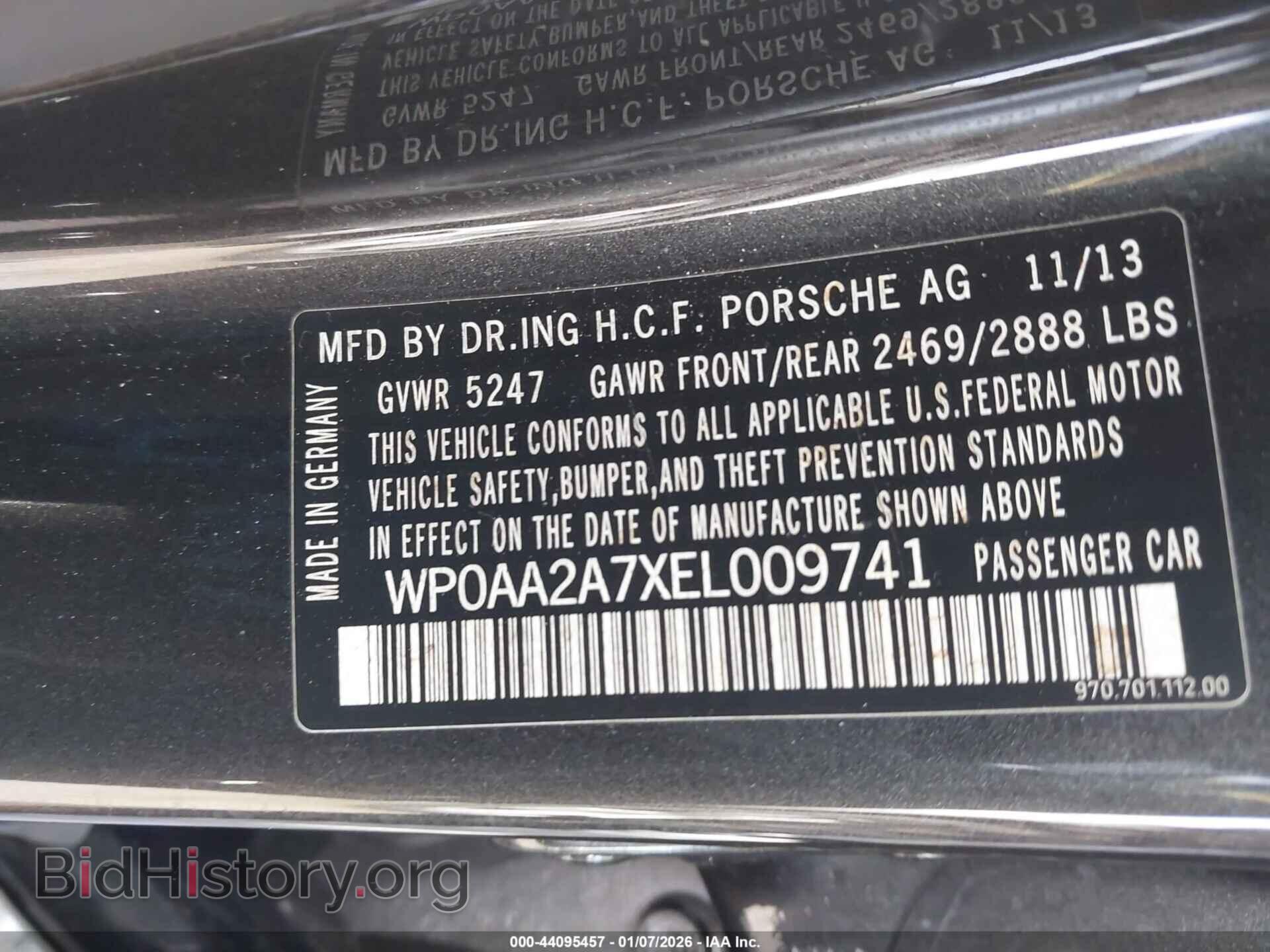2014 PORSCHE PANAMERA - VIN: WP0AA2A7XEL009741 - Фото 9