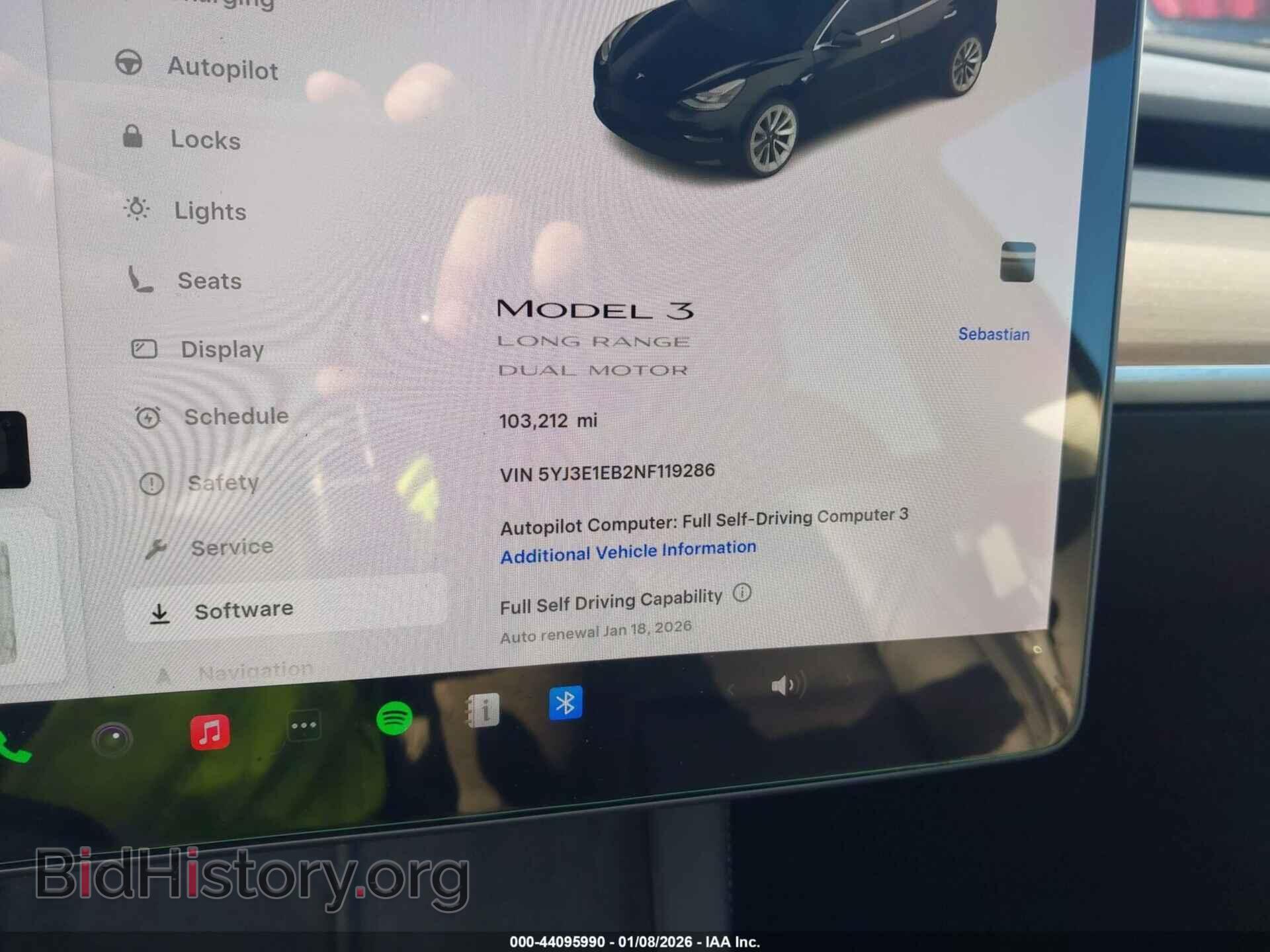 2022 TESLA MODEL 3 - VIN: 5YJ3E1EB2NF119286 - Фото 9