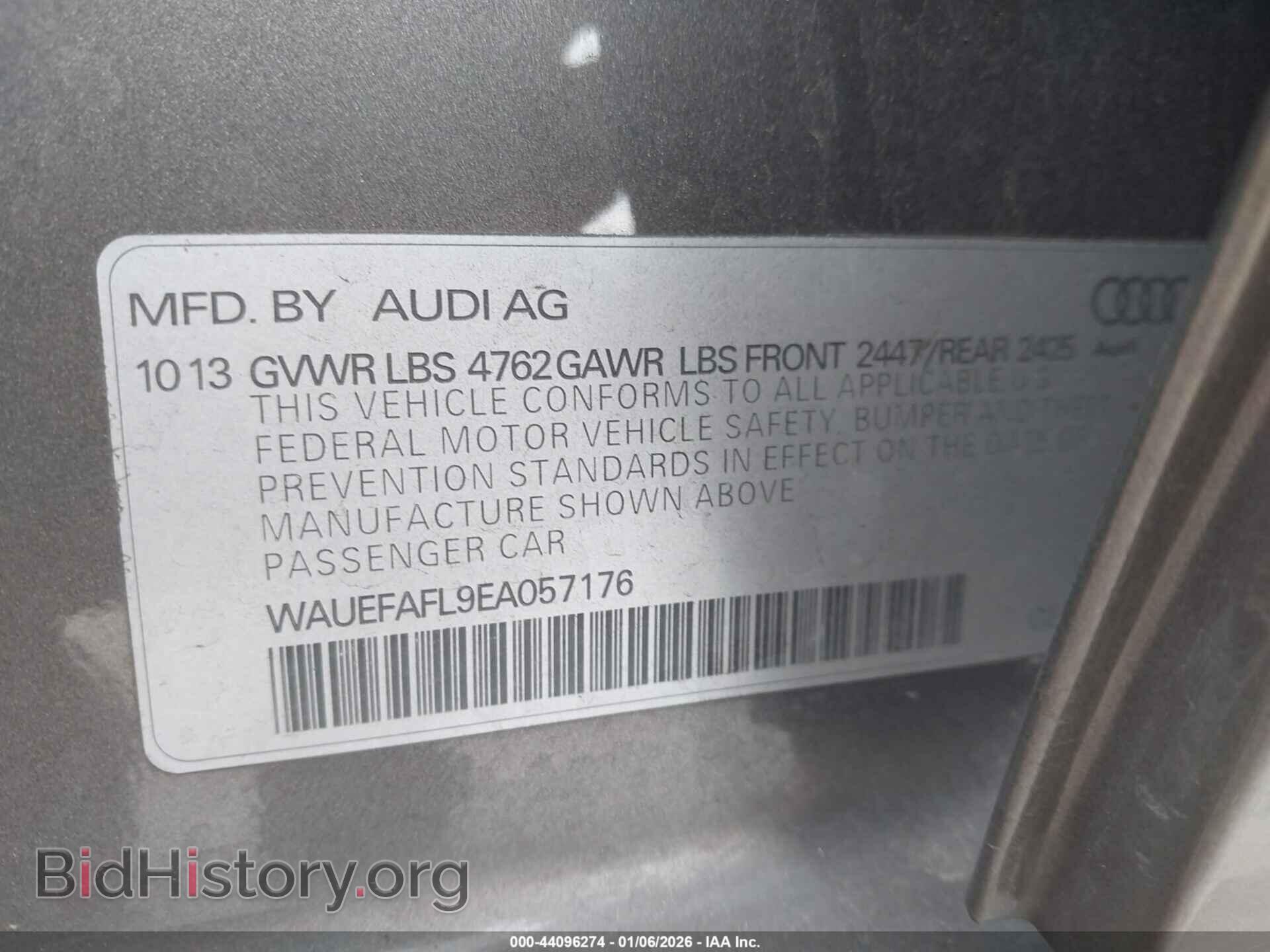 2014 AUDI A4 - VIN: WAUEFAFL9EA057176 - Фото 9