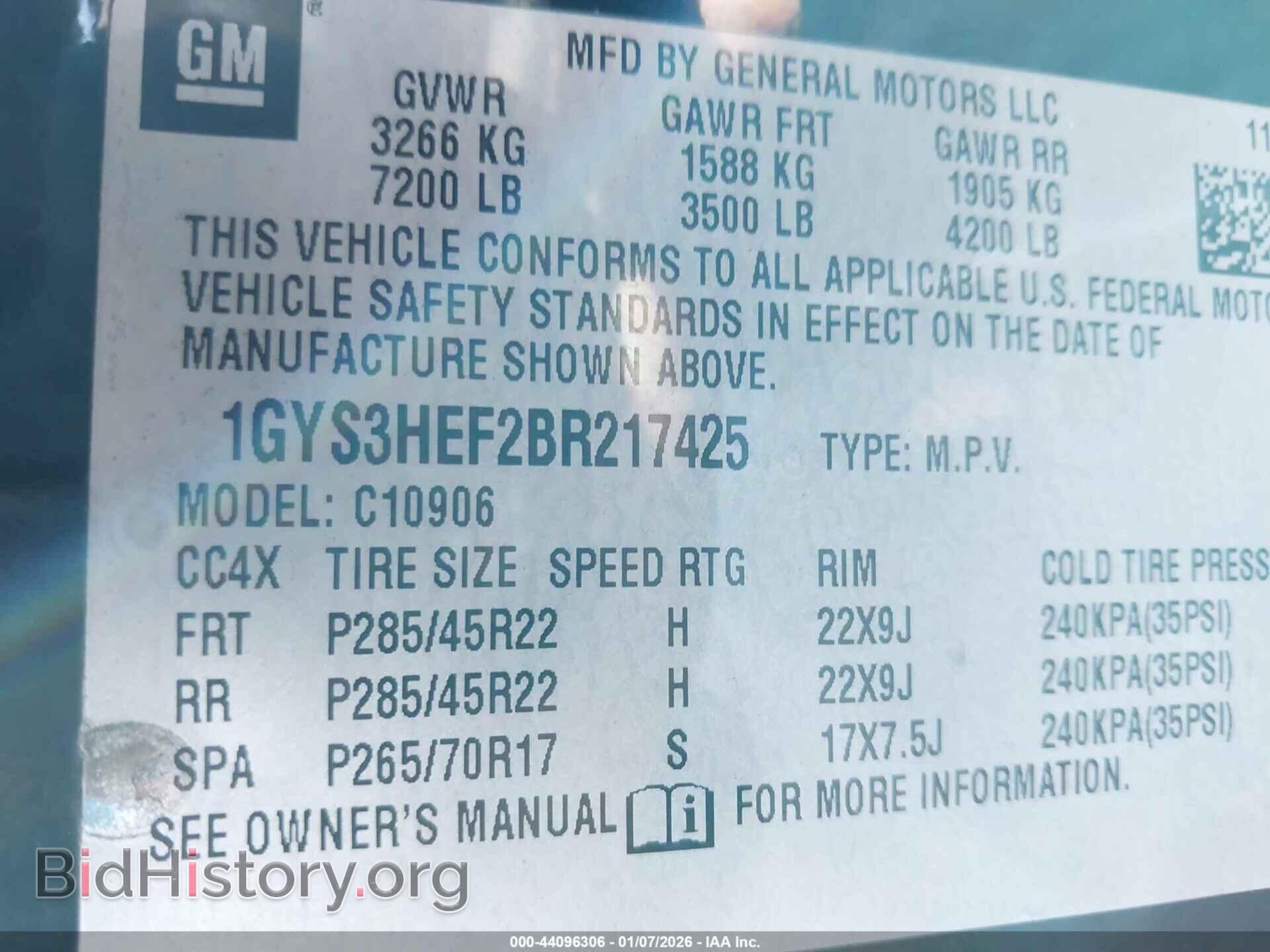 2011 CADILLAC ESCALADE ESV - VIN: 1GYS3HEF2BR217425 - Photo 9