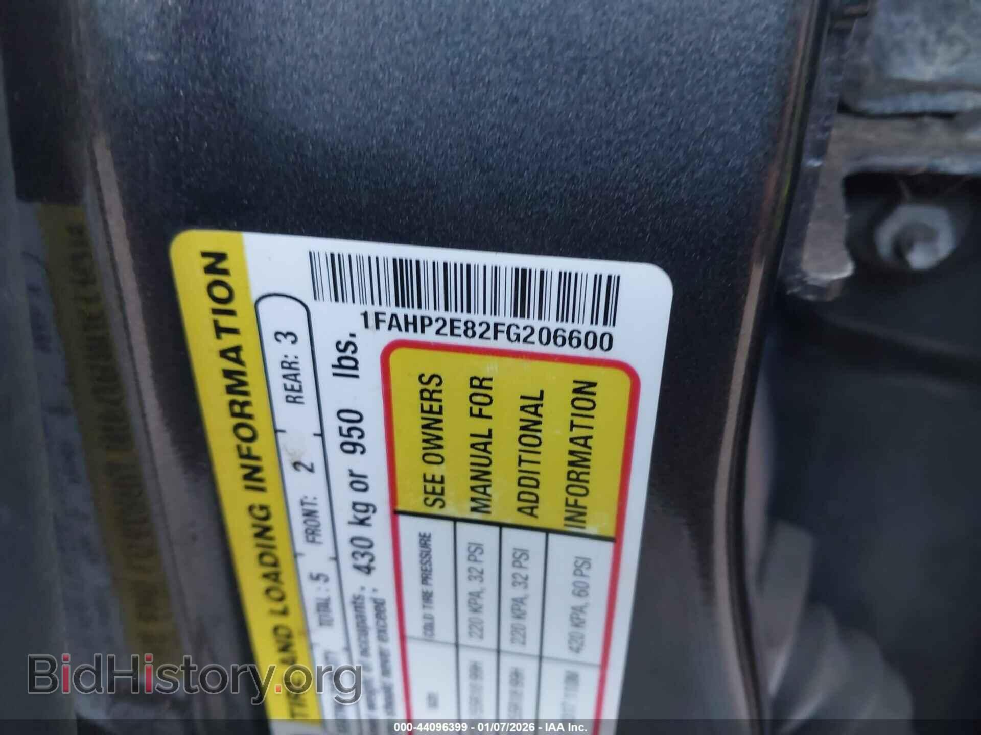 2015 FORD TAURUS - VIN: 1FAHP2E82FG206600 - Фото 9