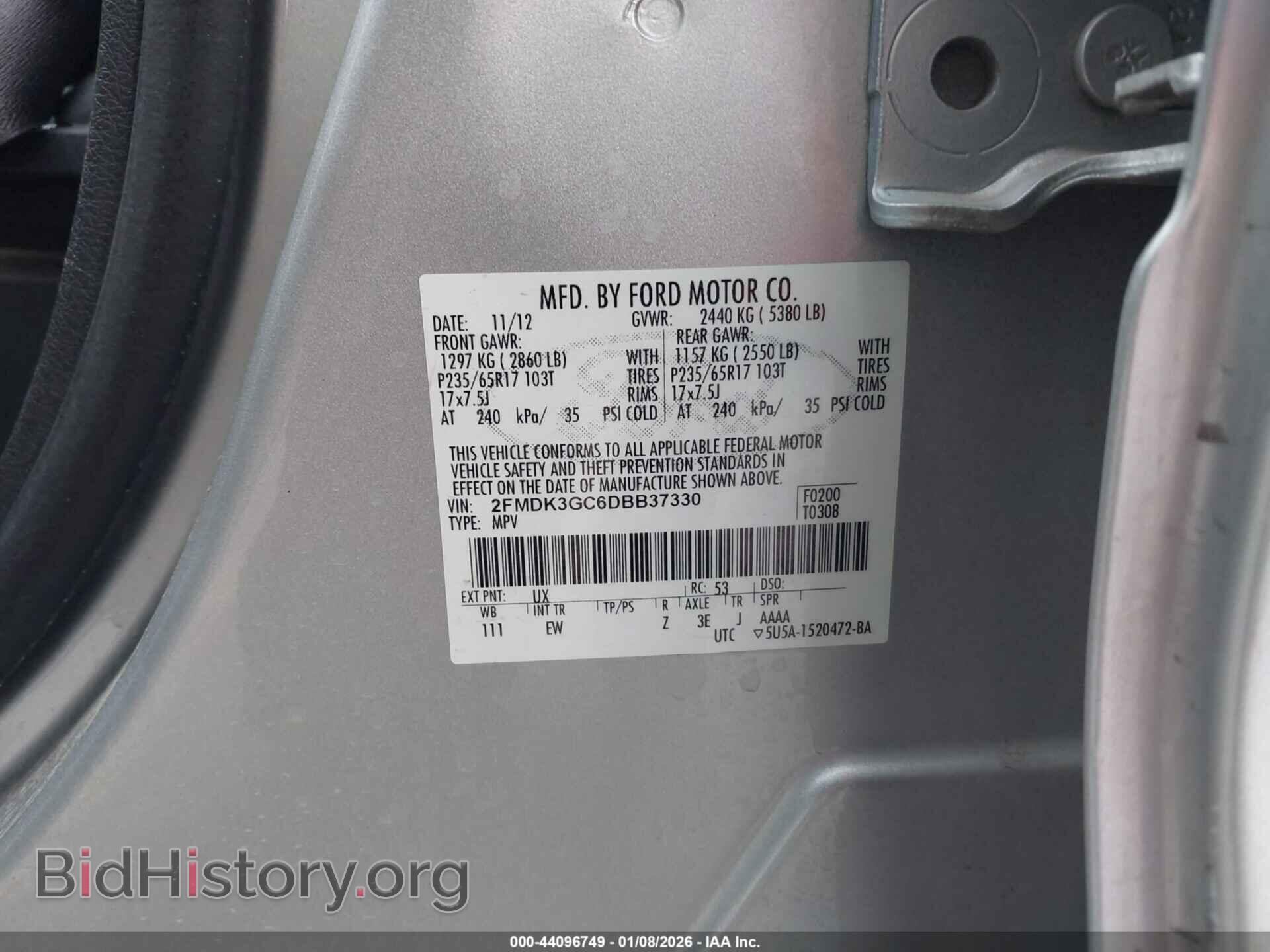 2013 FORD EDGE - VIN: 2FMDK3GC6DBB37330 - Photo 9