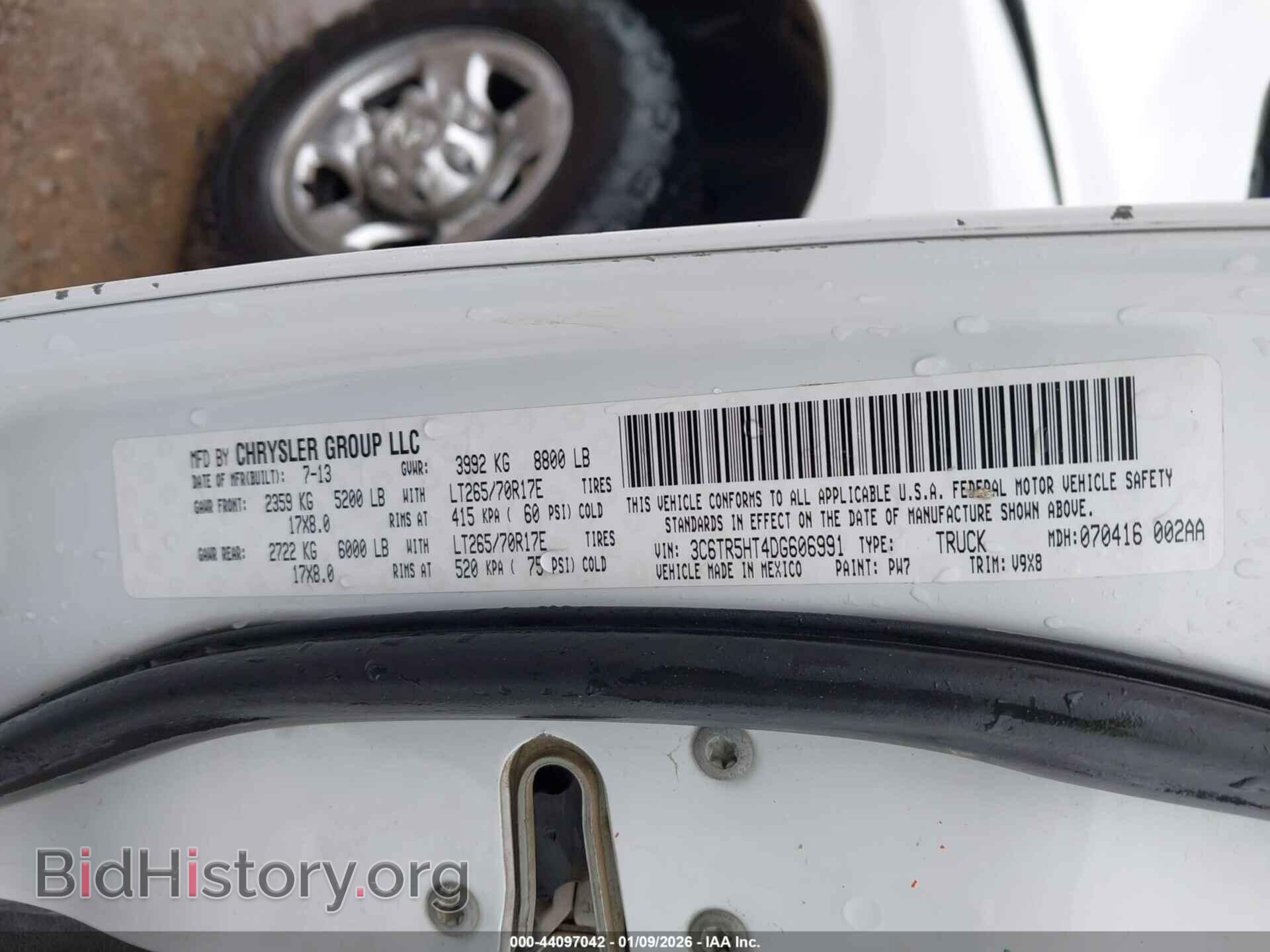 2013 RAM 2500 - VIN: 3C6TR5HT4DG606991 - Фото 9
