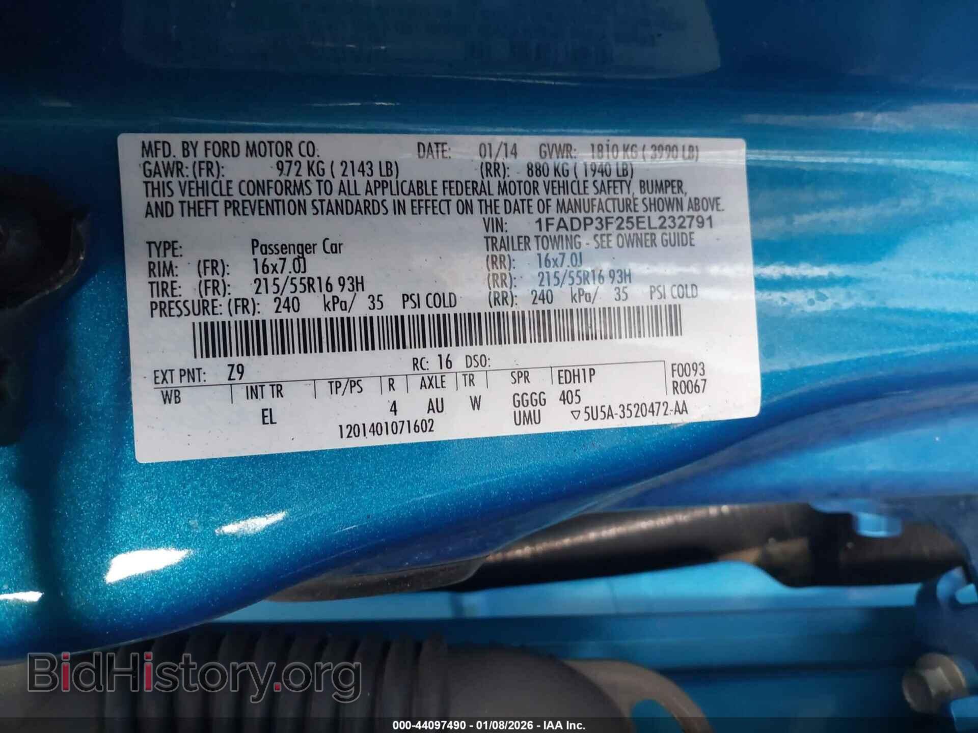2014 FORD FOCUS - VIN: 1FADP3F25EL232791 - Photo 9