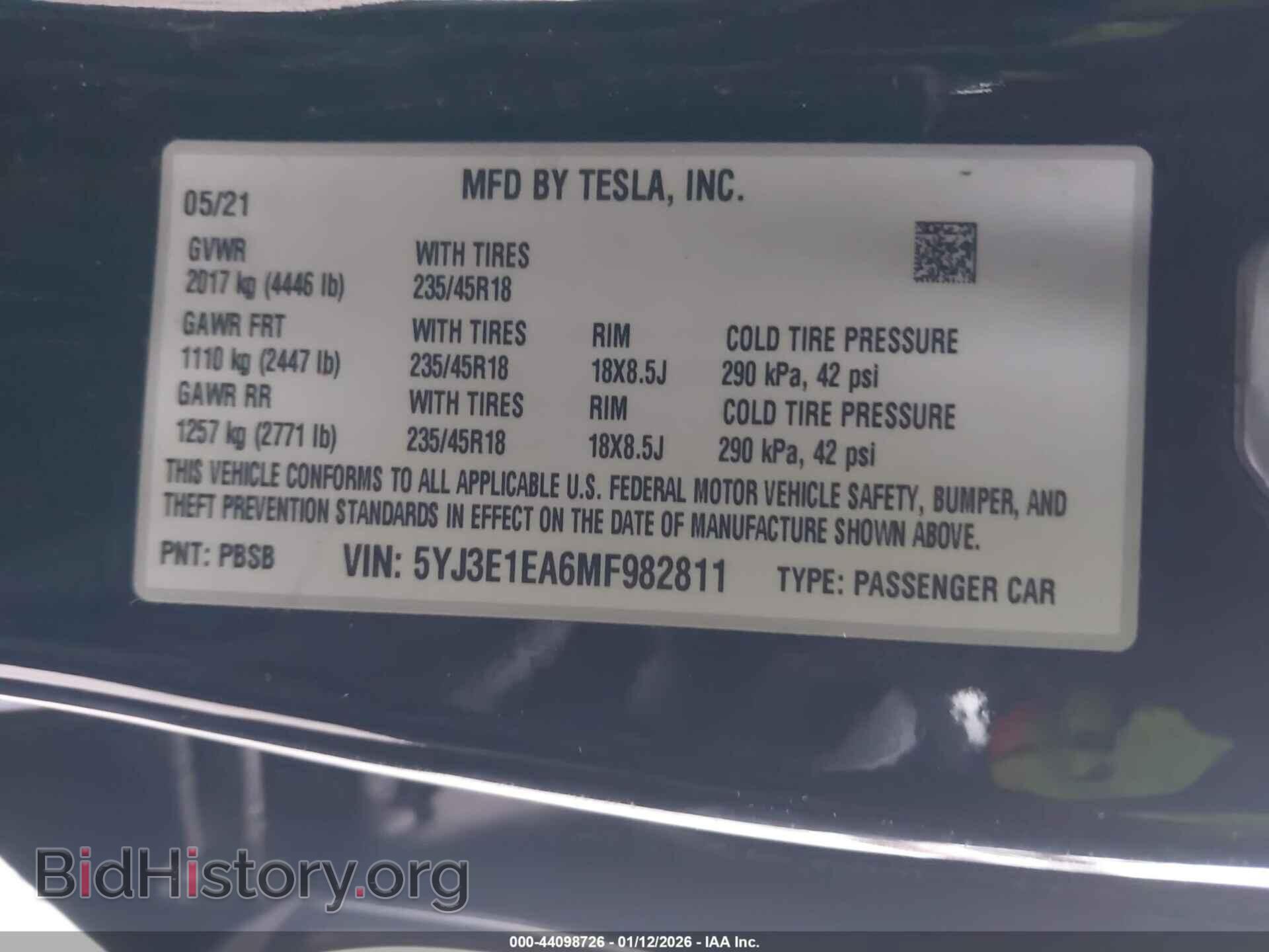 2021 TESLA MODEL 3 - VIN: 5YJ3E1EA6MF982811 - Photo 9