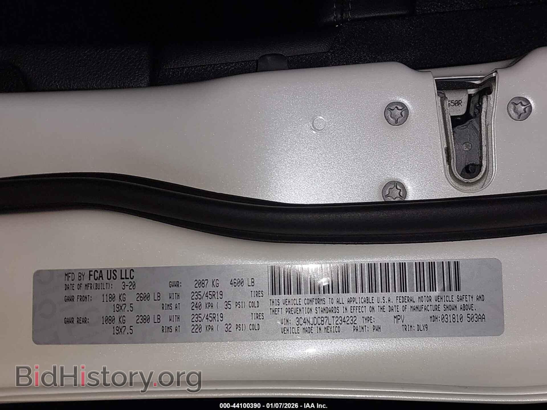 2020 JEEP COMPASS - VIN: 3C4NJDCB7LT234232 - Фото 9