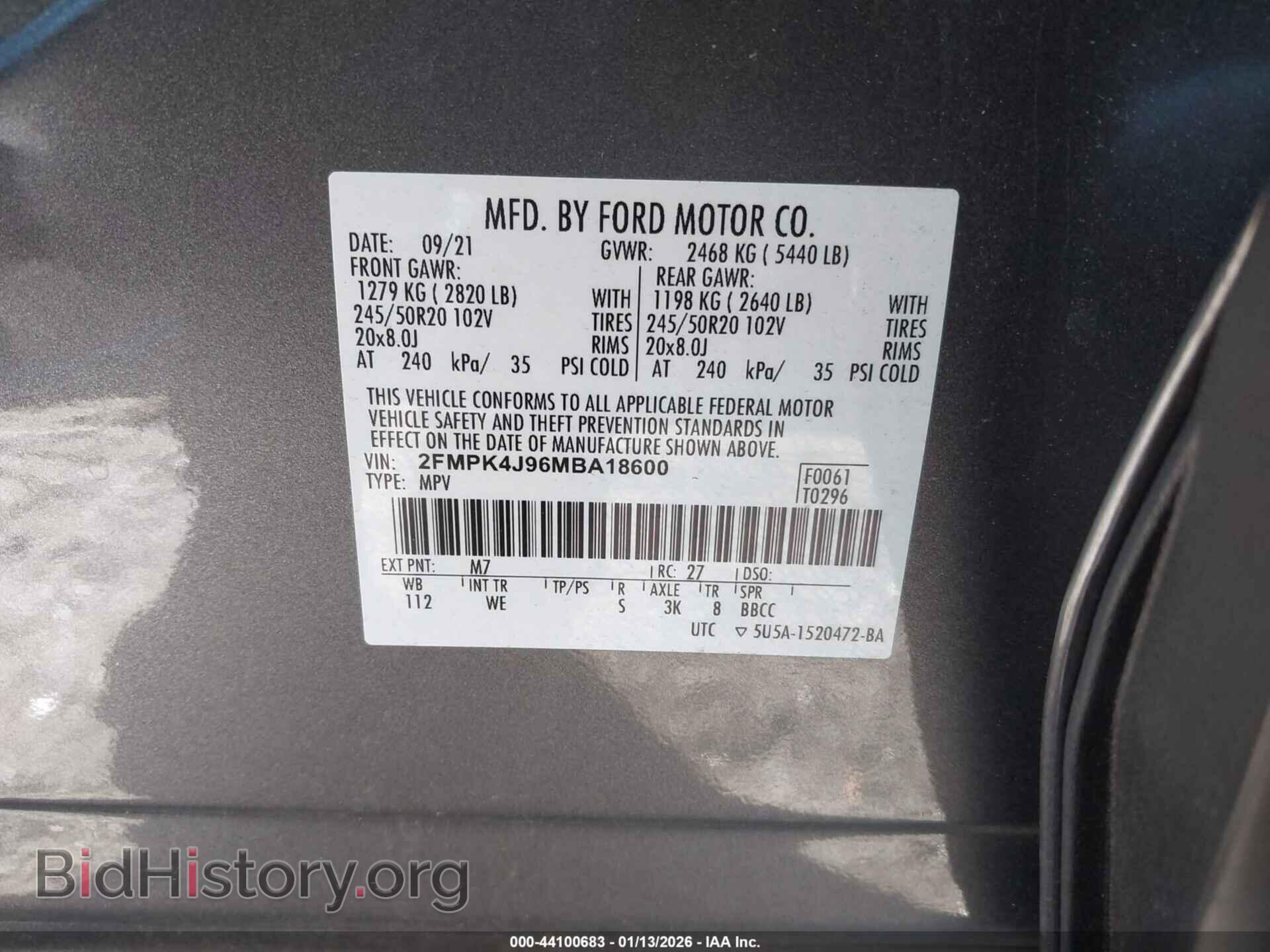 2021 FORD EDGE - VIN: 2FMPK4J96MBA18600 - Фото 9