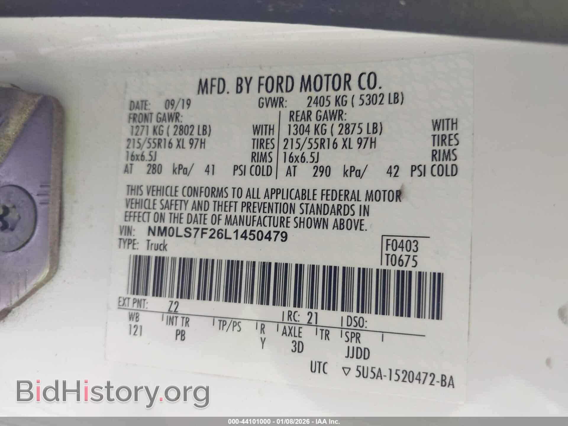 2020 FORD TRANSIT CONNECT - VIN: NM0LS7F26L1450479 - Photo 9