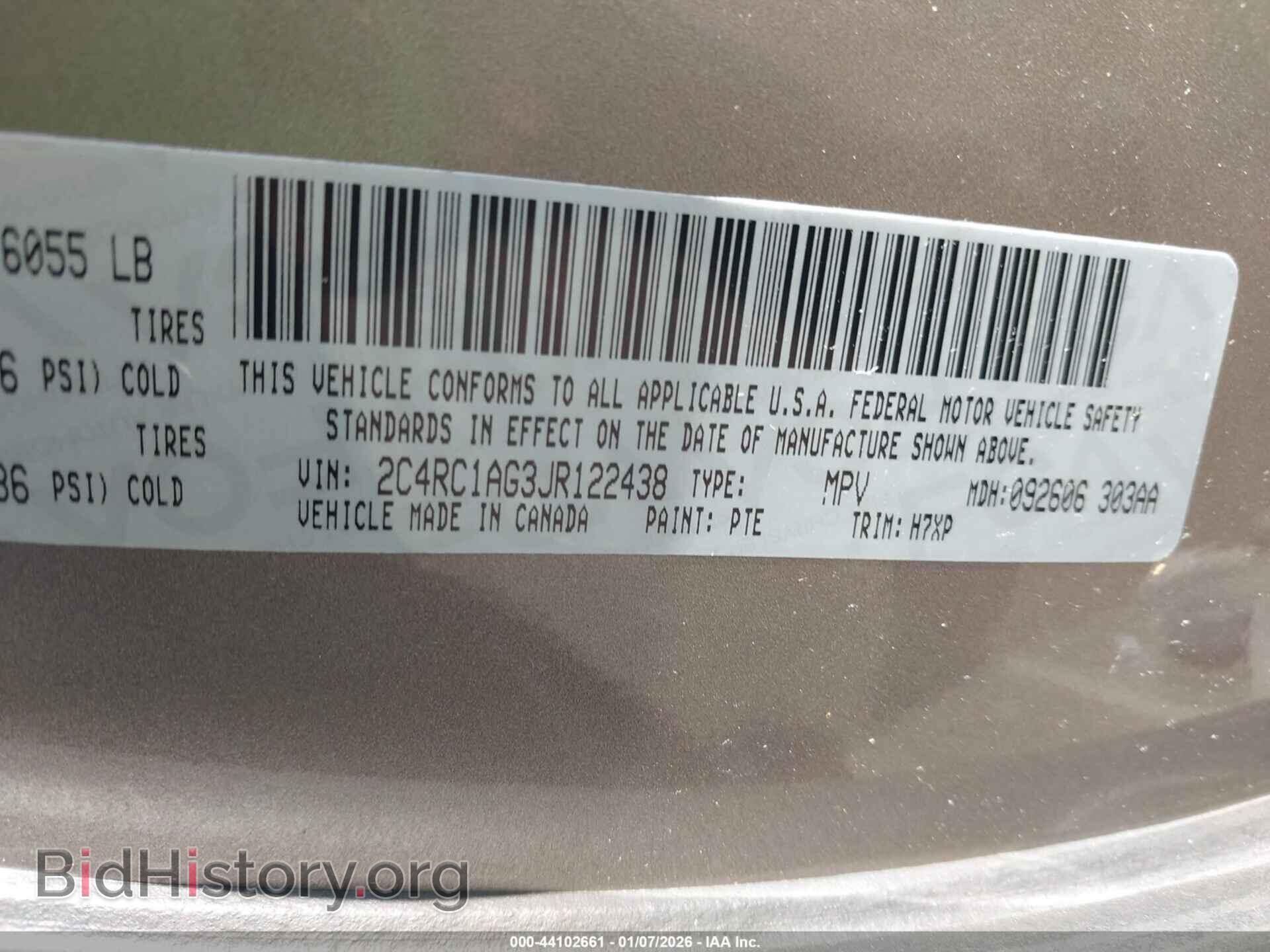 2018 CHRYSLER PACIFICA - VIN: 2C4RC1AG3JR122438 - Фото 9