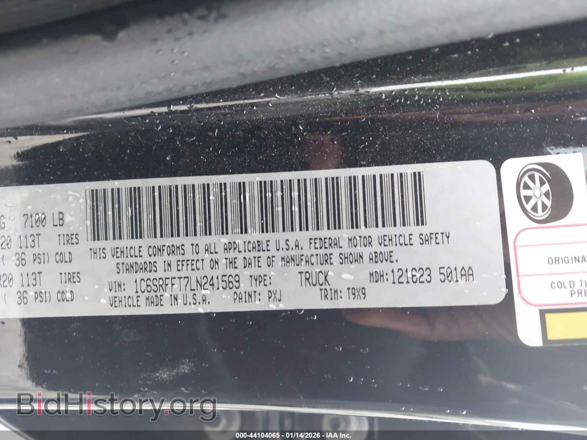 2020 RAM 1500 - VIN: 1C6SRFFT7LN241569 - Фото 9