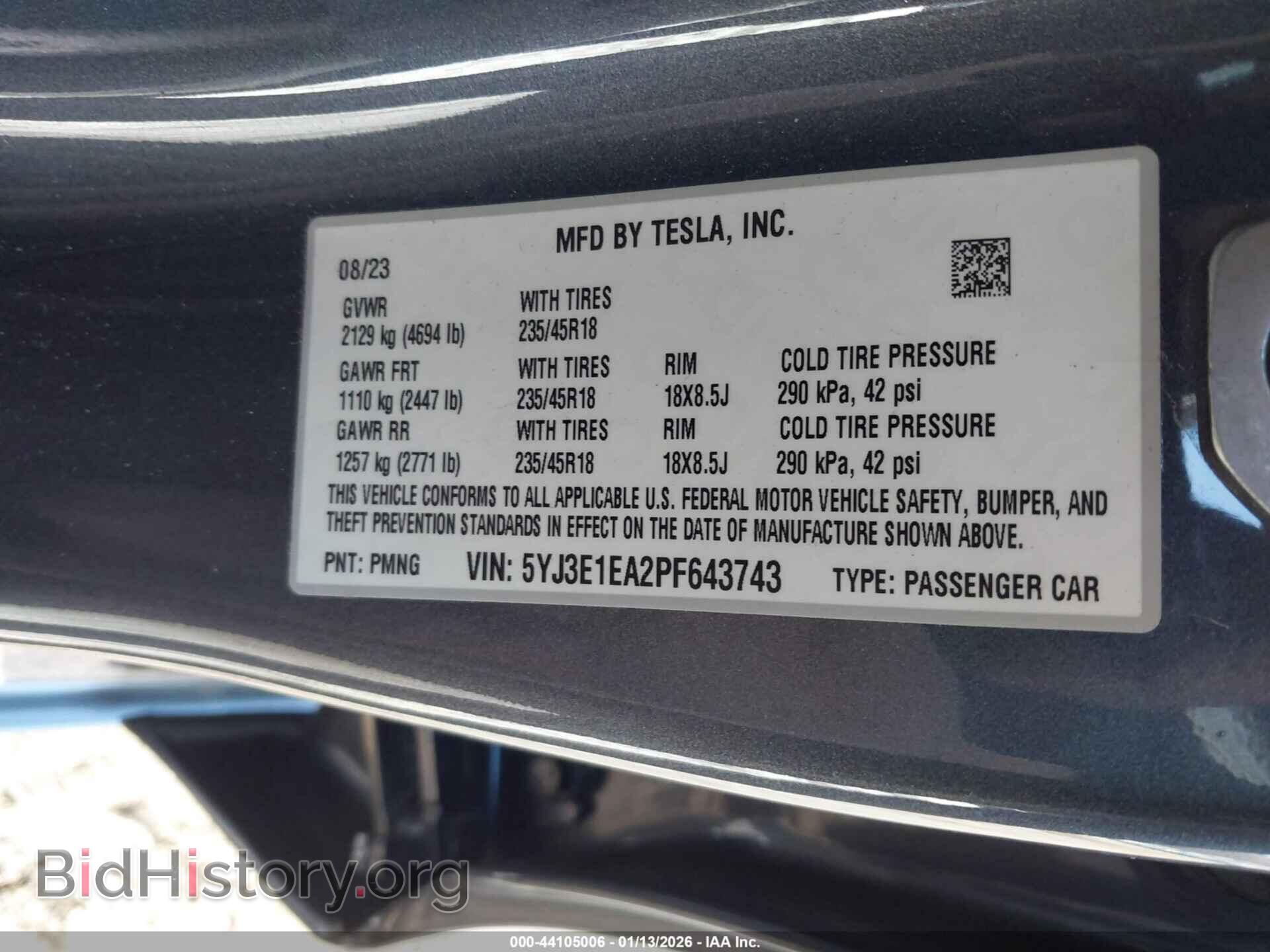 2023 TESLA MODEL 3 - VIN: 5YJ3E1EA2PF643743 - Фото 9
