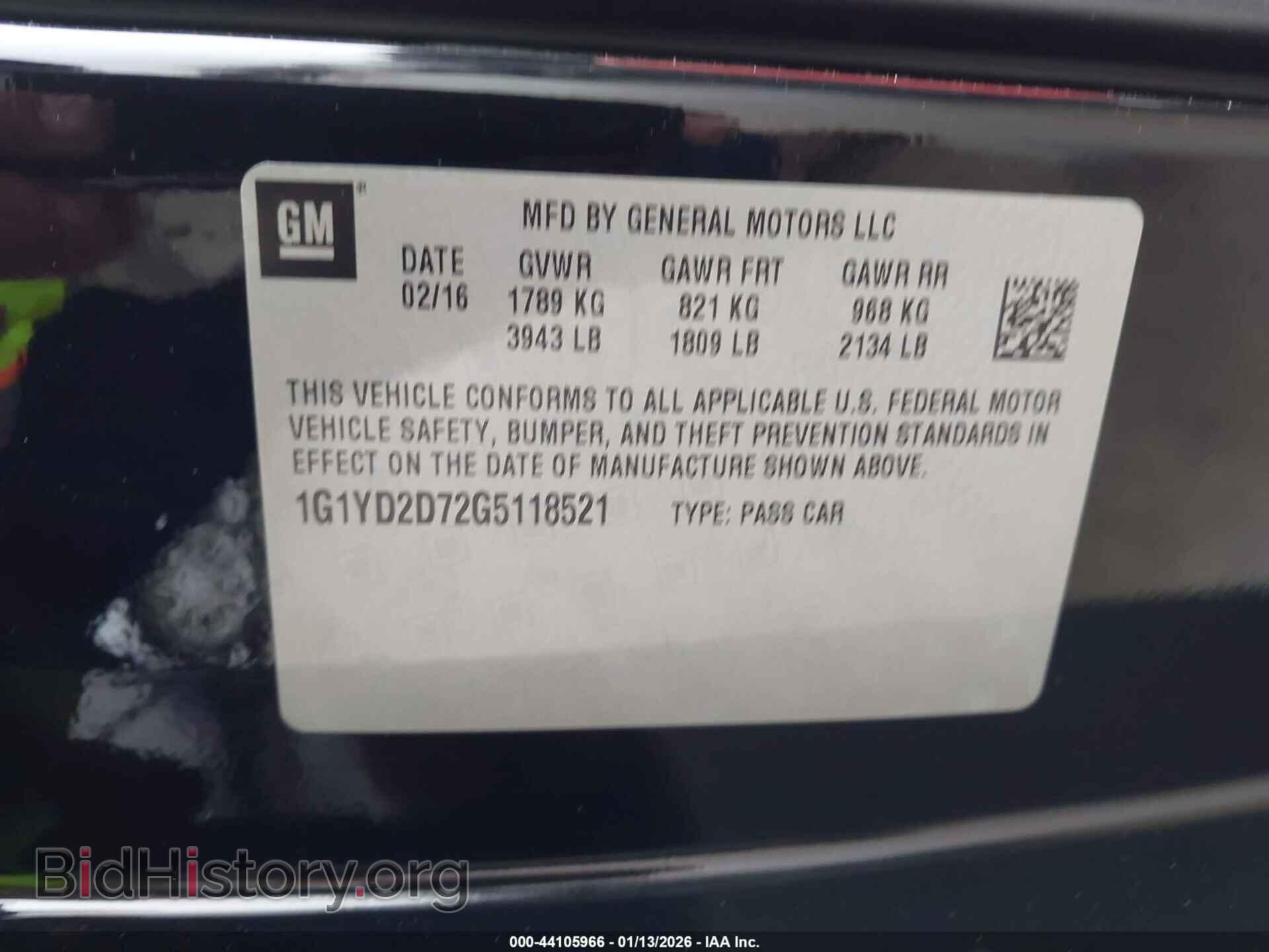 2016 CHEVROLET CORVETTE - VIN: 1G1YD2D72G5118521 - Photo 9